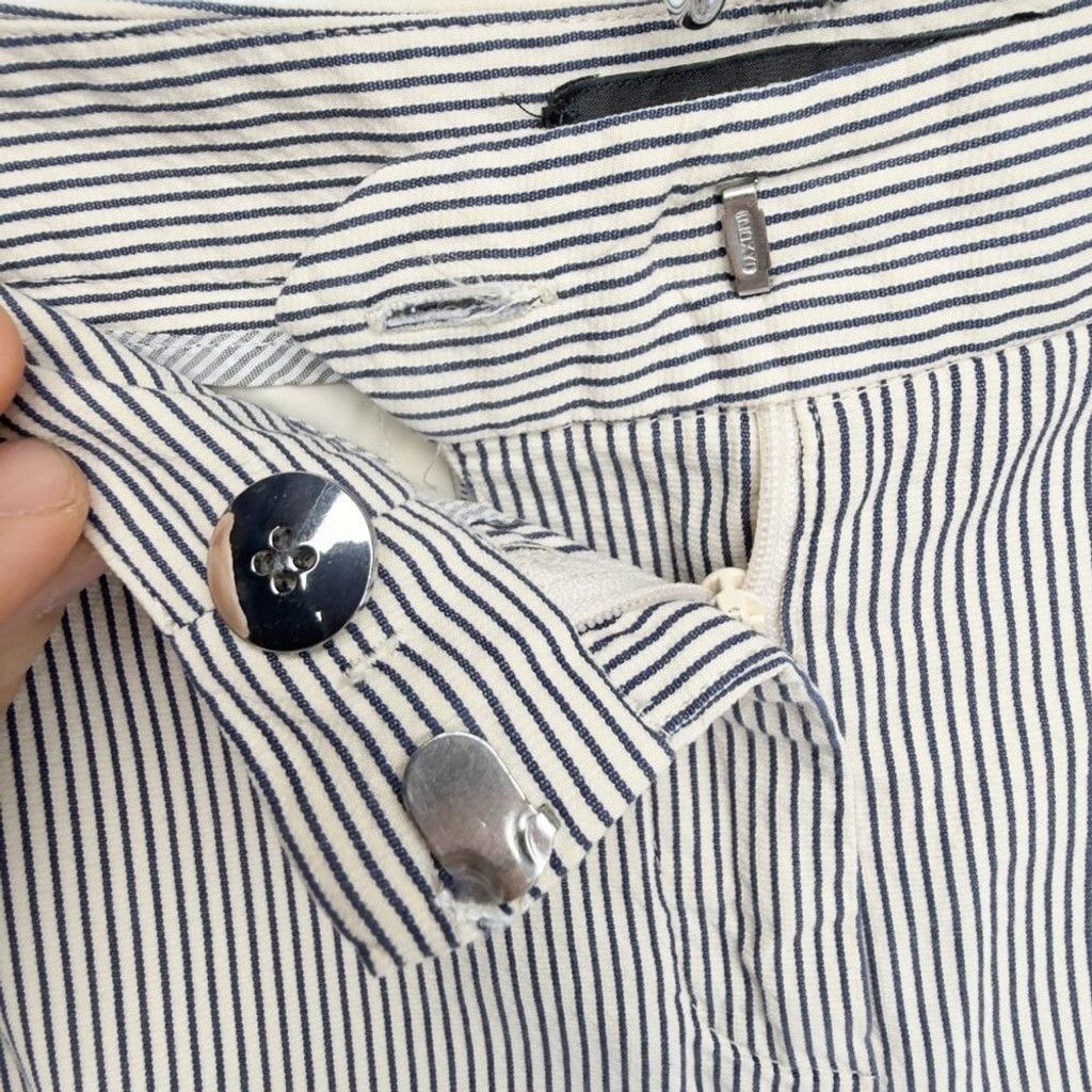 Weekend Max Mara MAXMARA Slim Stripe Cigarette Sailor chic Navy/Ivory Pants 8 Size 30" / US 8 / IT 44 - 5 Thumbnail