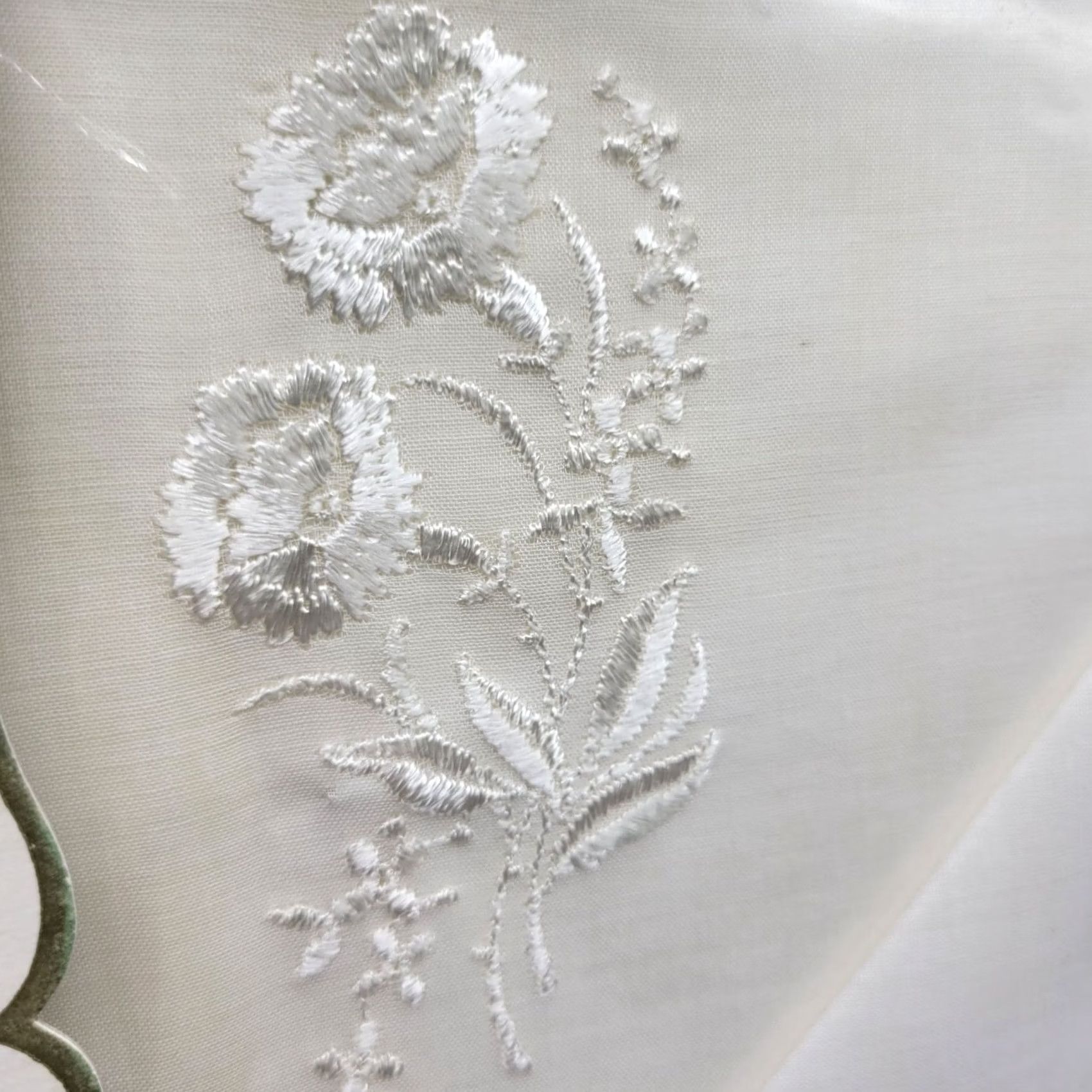 Vintage Vintage Swiss Made Embroidered Handkerchiefs Hankie Set of 2 In Original Box NOS Size ONE SIZE - 8 Thumbnail