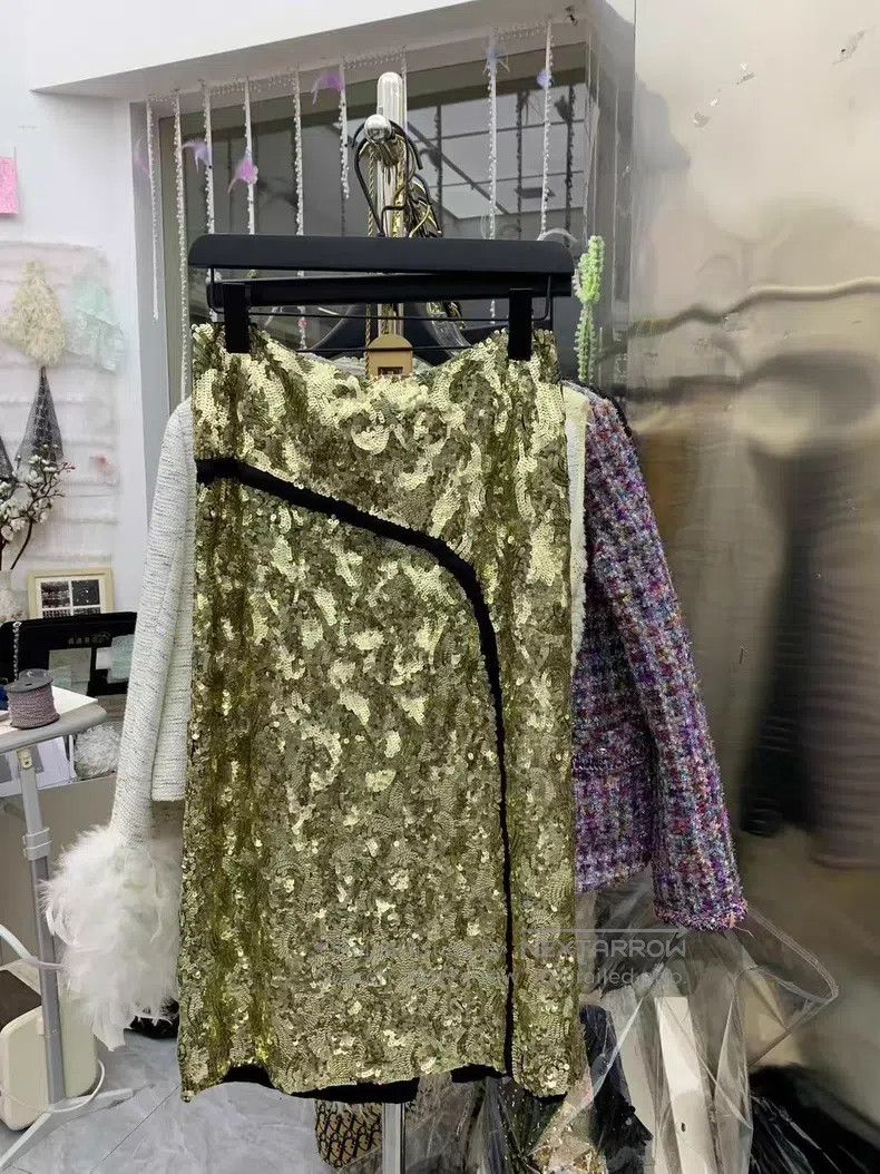 Dries Van Noten Dries Van Noten Sequin Heavy Industry Skirt Size 35" - 1 Thumbnail