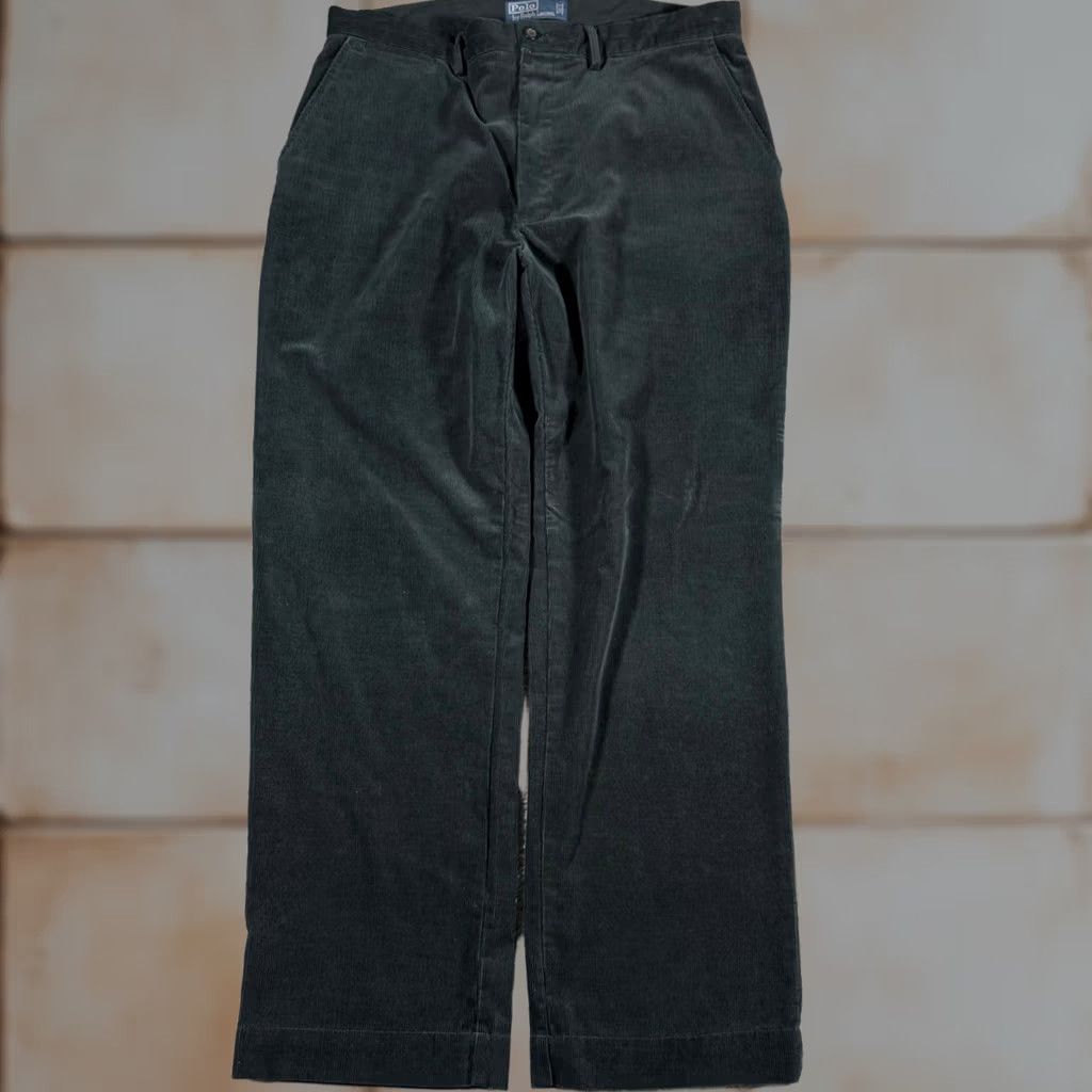 Polo Ralph Lauren VINTAGE Polo Ralph Lauren Corduroy Pants Mens 35x30 Green Trousers Baggy Wide L Size US S / EU 44-46 / 1 - 1 Thumbnail