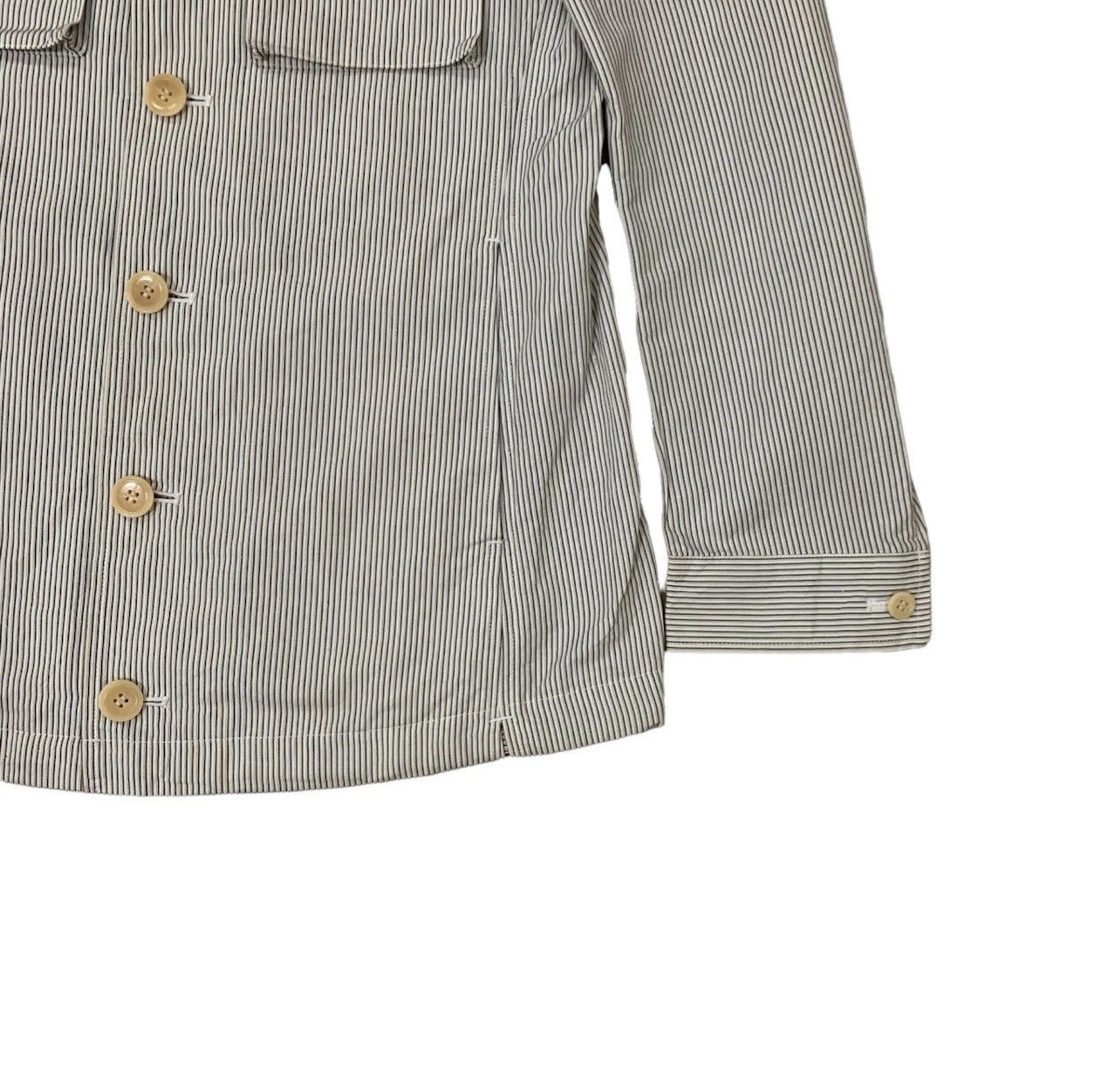 Gaultier Homme Objet 🔥Gaultier Homme Objet Striped Double Pocket Jacket Size US S / EU 44-46 / 1 - 5 Thumbnail