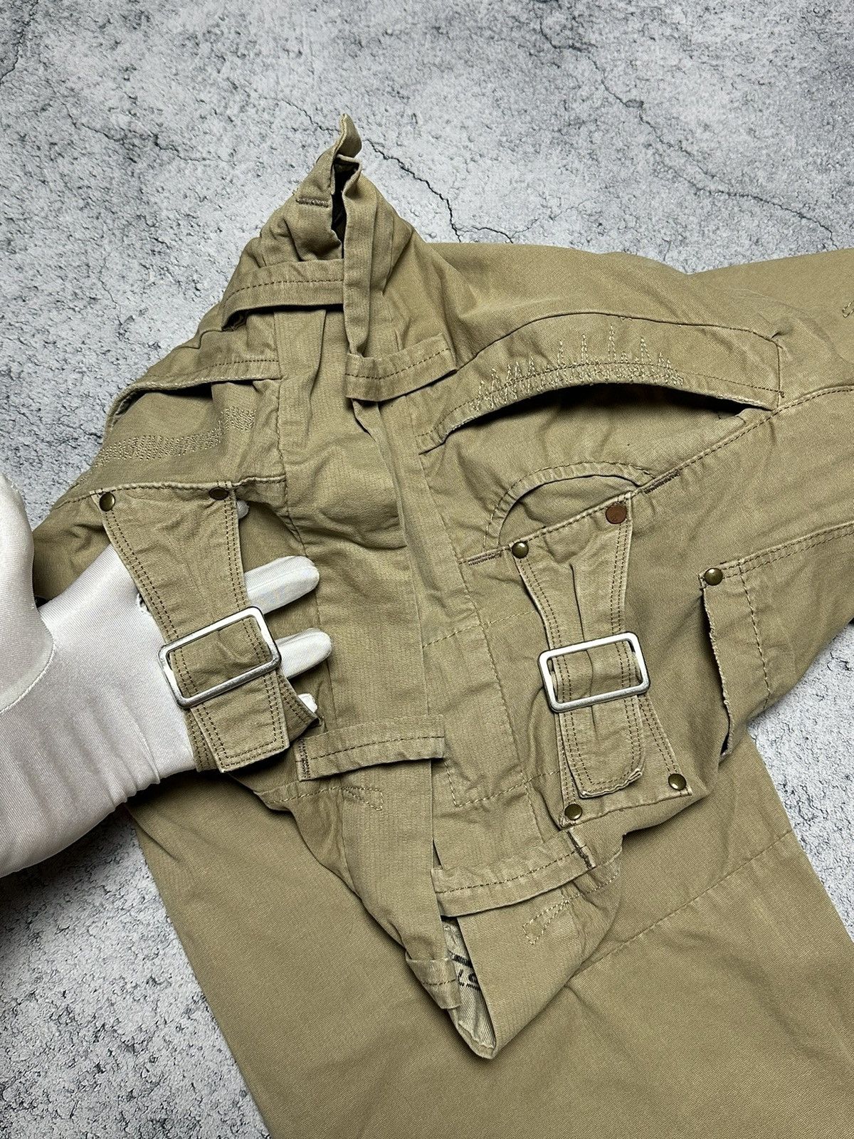 G-Star Vintage G Star Raw Military Style Y2K Distressed Baggy Pants Size US 32 / EU 48 - 19 Thumbnail