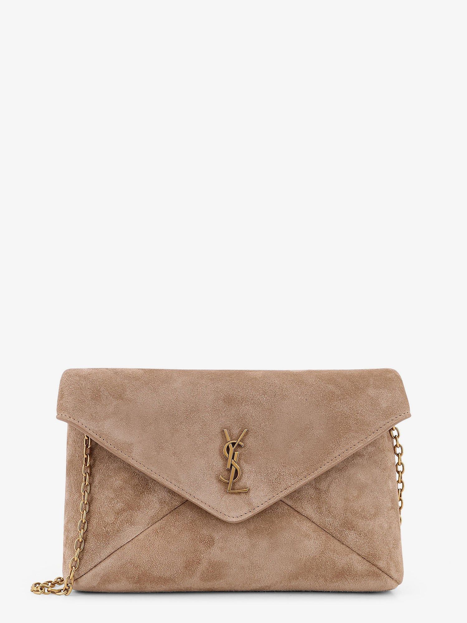 Saint Laurent Paris Suede Crossbody With Metal Cassandre Logo Size ONE SIZE - 1 Thumbnail