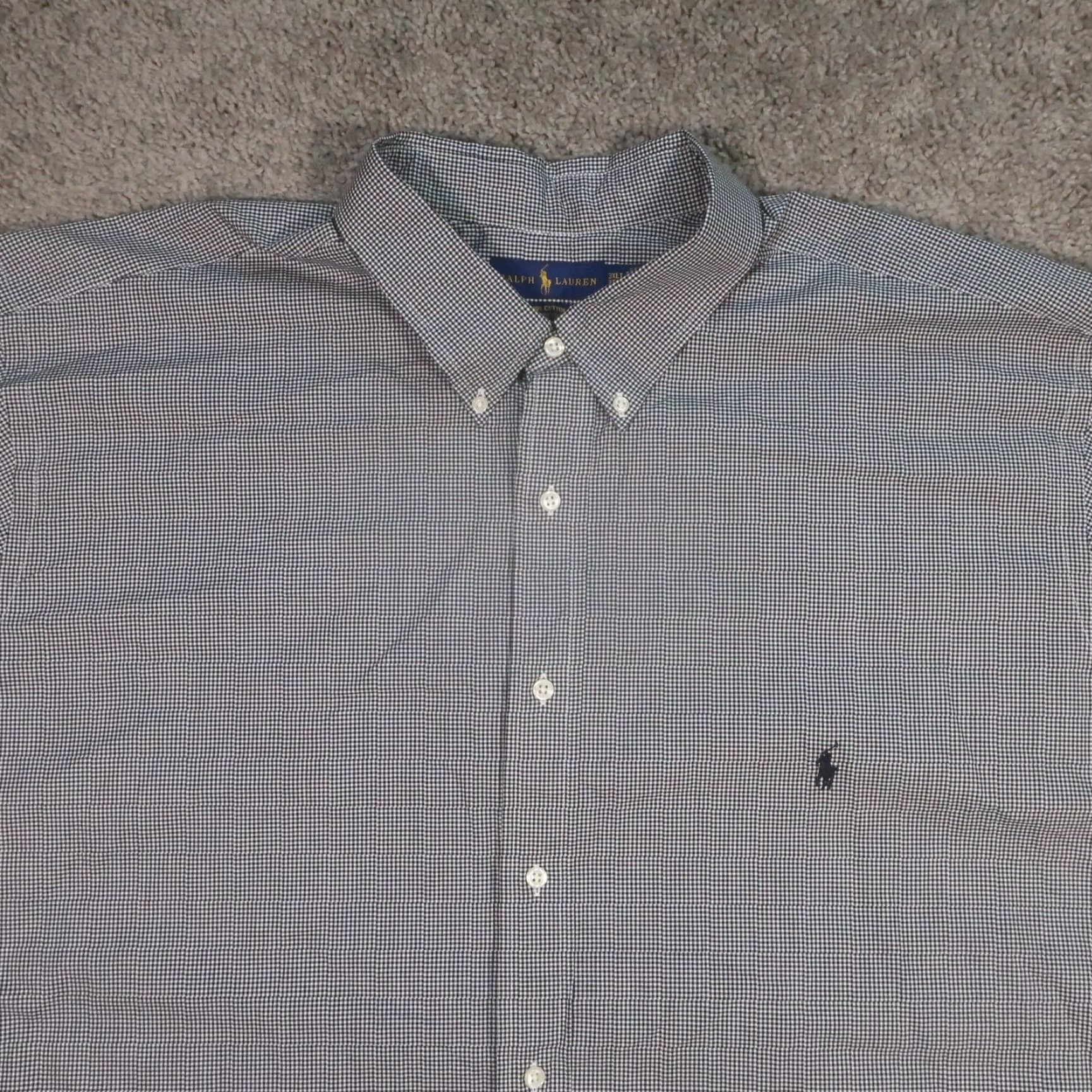 Ralph Lauren Ralph Lauren Button-Down Shirt Mens 3XLT Long Sleeve Black White Check EUC Size US XXL / EU 58 / 5 - 5 Thumbnail