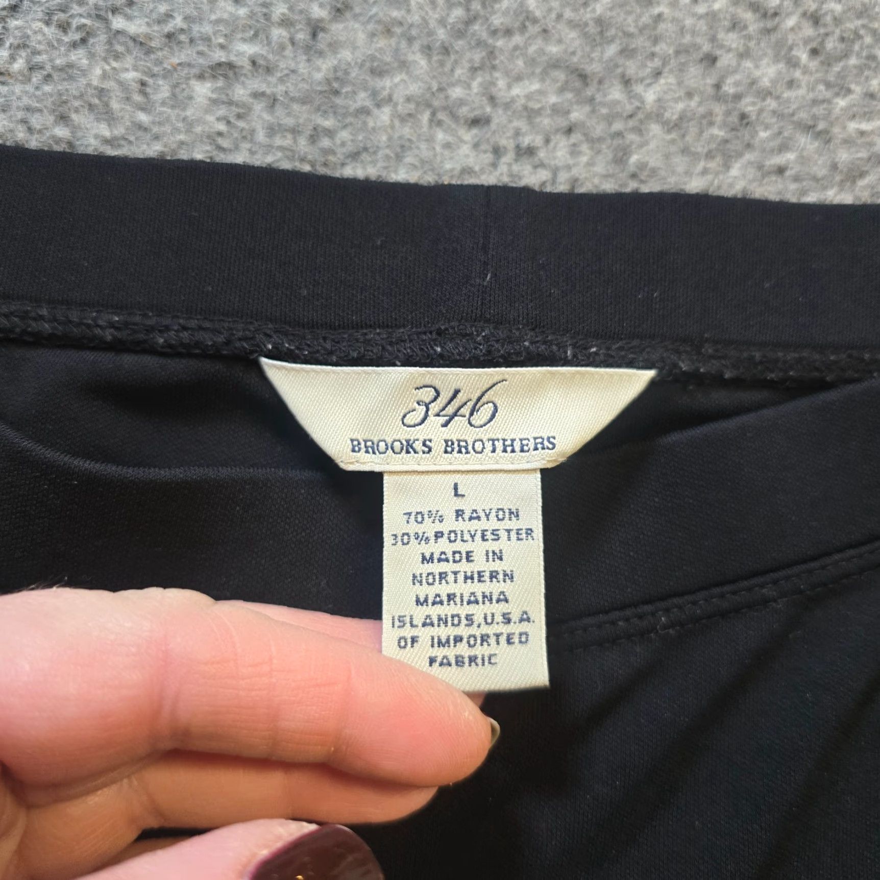 Brooks Brothers Brooks Brothers Pants Womens Size Large Black Wide Leg Stretch Pull On Capsule Size 36" / US 14 / IT 50 - 3 Thumbnail