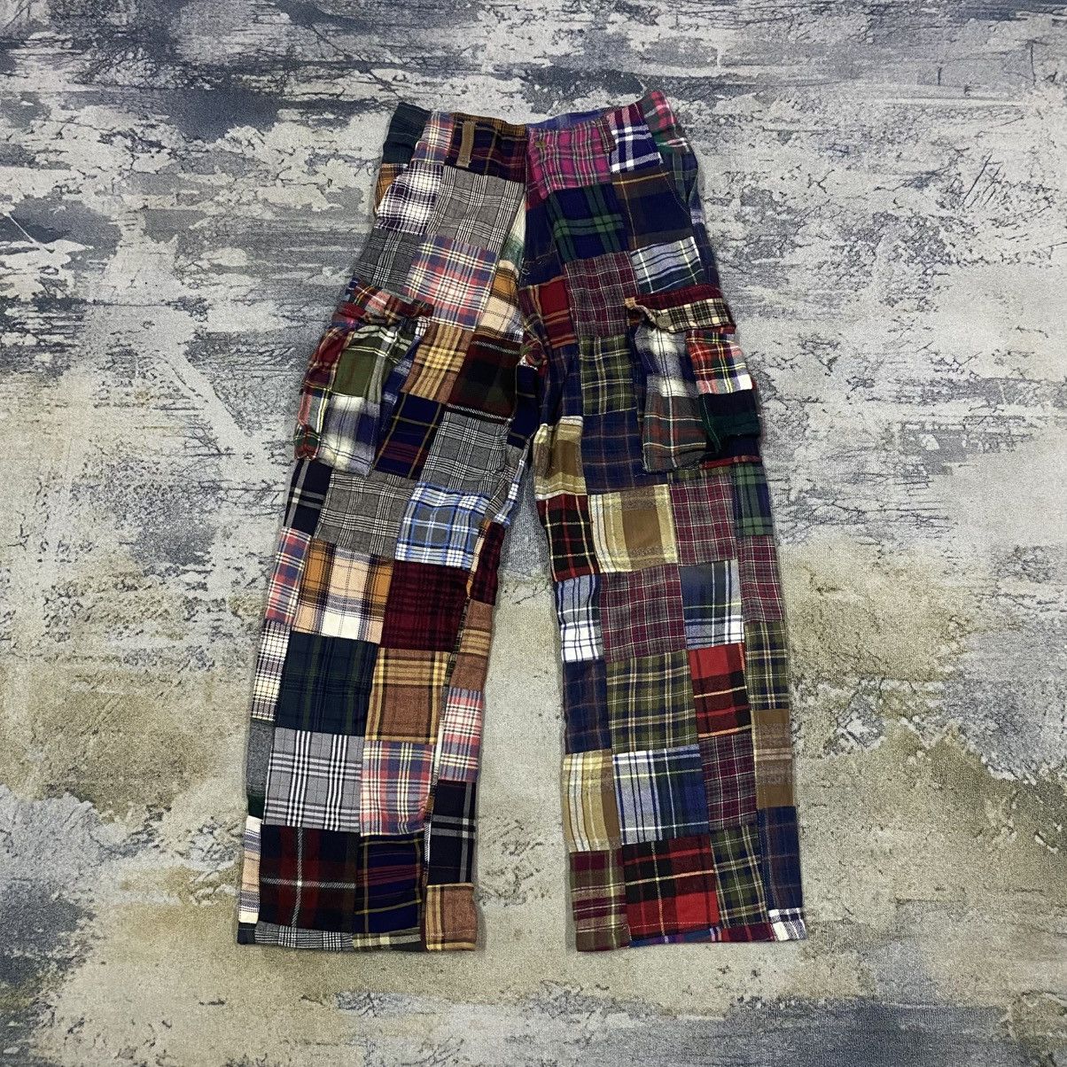 If Six Was Nine Vtg Crazy Multi Patchwork Baggy Cargo Jeans Size US 29 - 1 Thumbnail