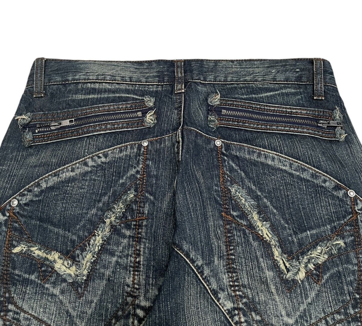 If Six Was Nine × Japanese Brand Rare Design Vintage Japanese Brand Flared Jeans 1990s Size US 33 - 4 Thumbnail