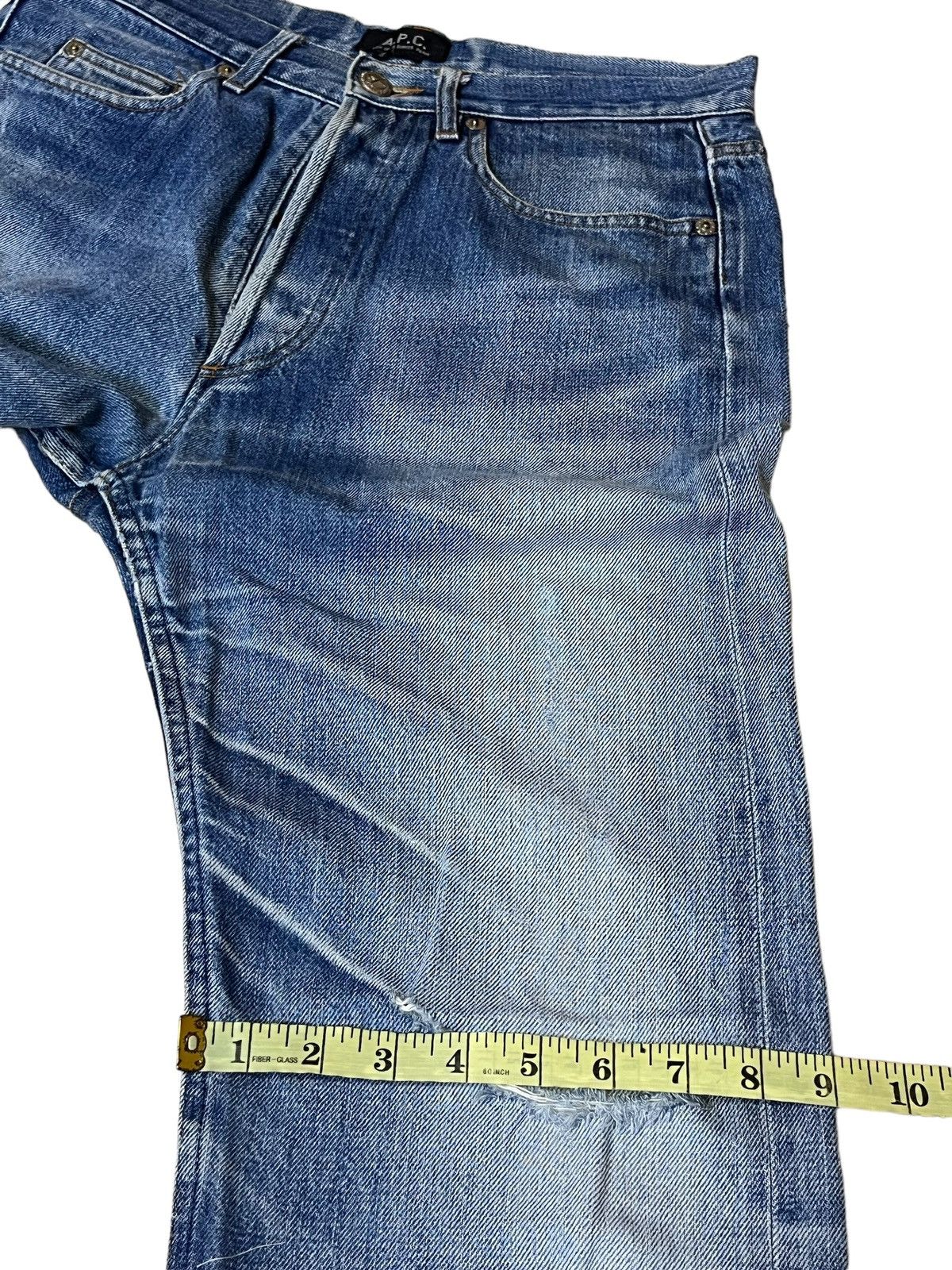 A.P.C. RIP🔥A.P.C RUE DE FLEURUS DISTRESSED SELVEDGE JEANS Size US 29 - 19 Thumbnail