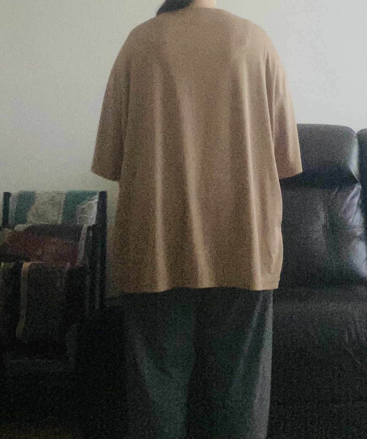Shein 🤎 Ribbed Oversized T-Shirt – Beige/Tan Barely Worn Size XL / US 12-14 / IT 48-50 - 4 Thumbnail