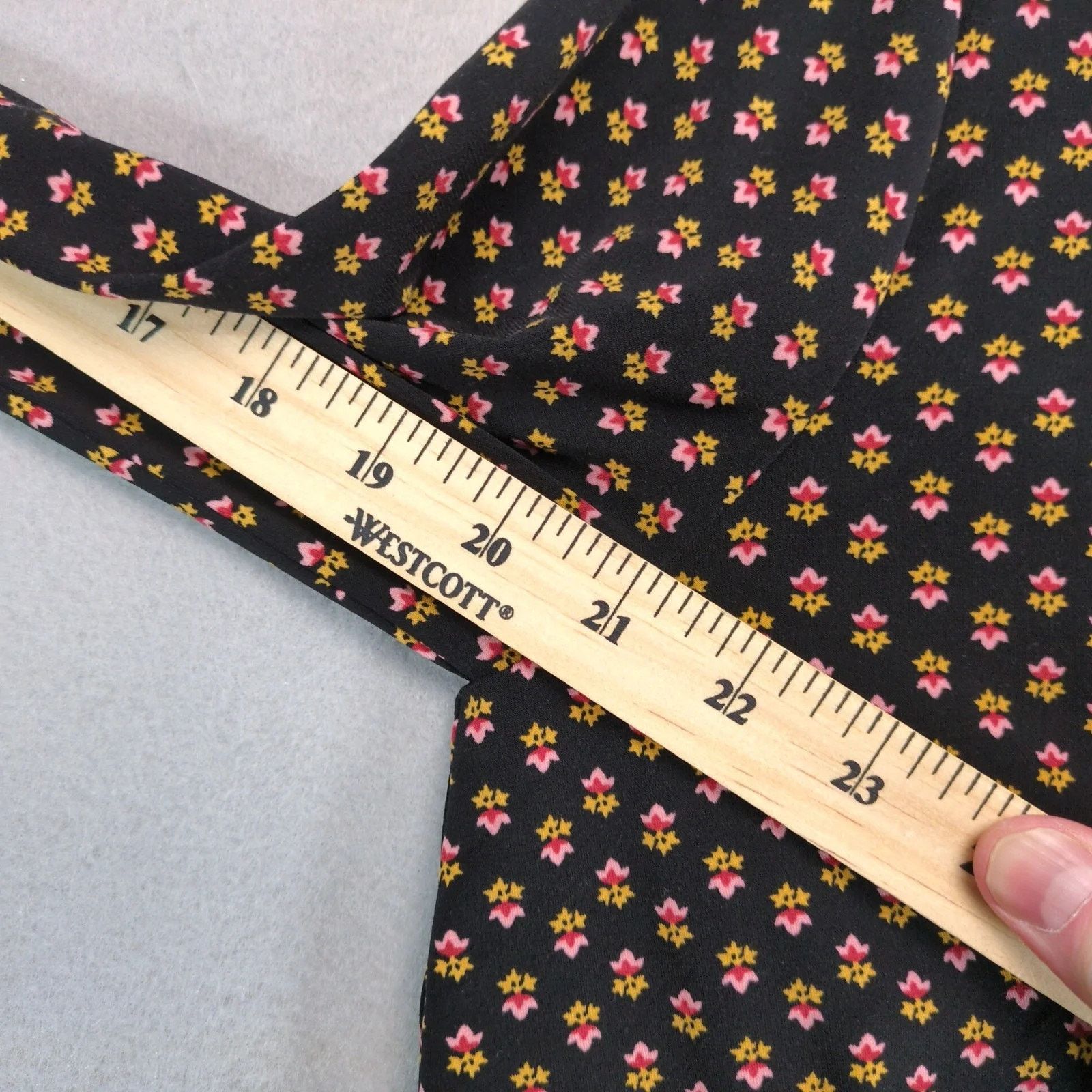 Loft Loft Floral Black Blouson Dress Sz 8 Keyhole Neck Long Slv Size M / US 6-8 / IT 42-44 - 7 Thumbnail