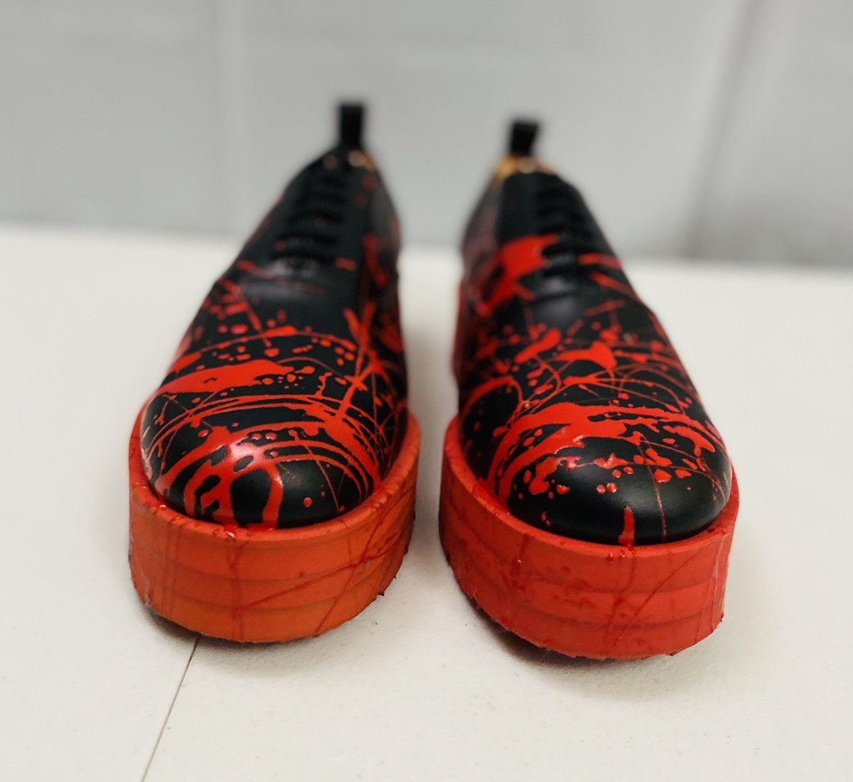 Comme des Garcons Homme Plus CDGHP 🇯🇵 black calf red platform gum sole derby 7 25 NEW Size US 7 / EU 40 - 5 Thumbnail