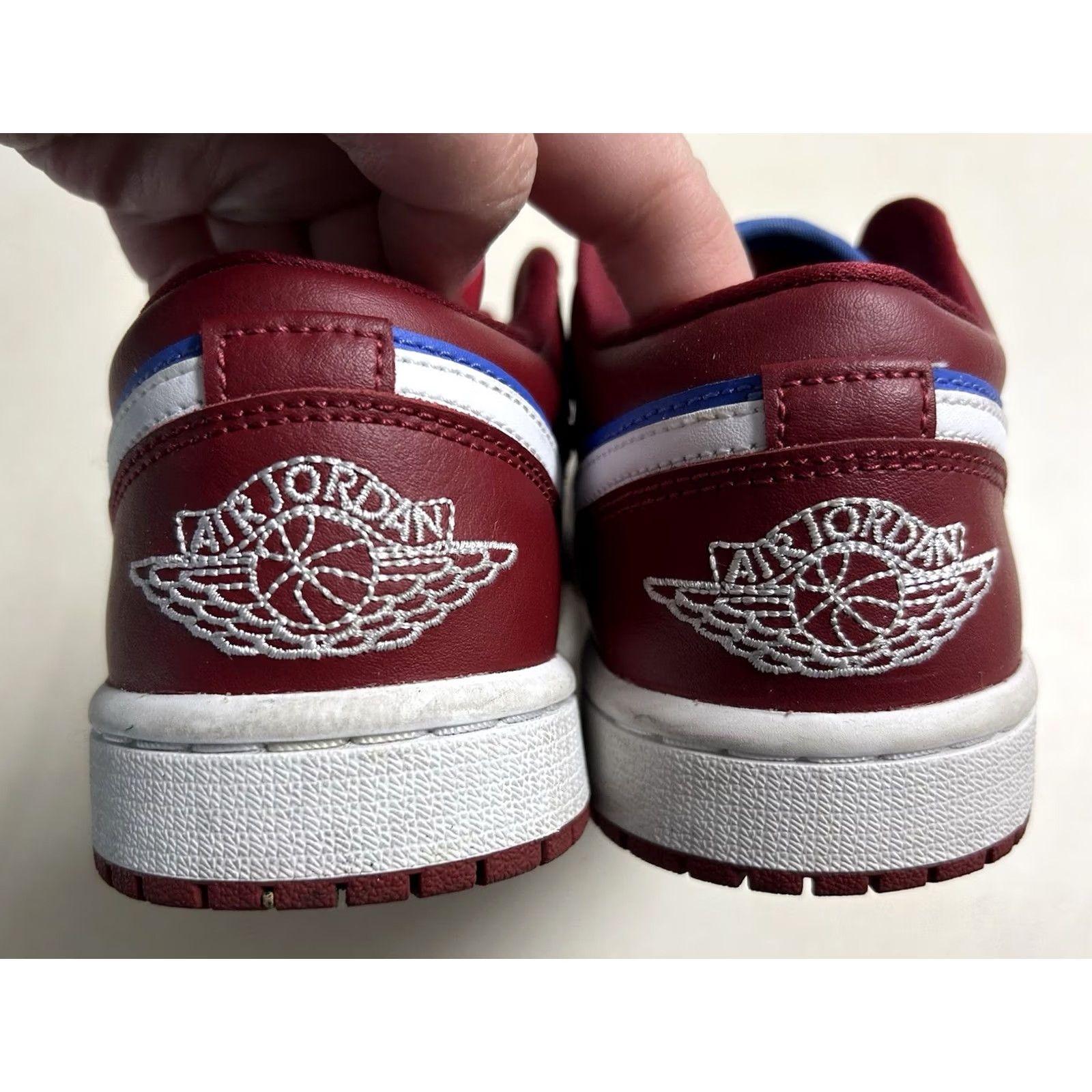 Jordan Brand Nike Jordan 1 Low Pomegranate Medium Blue WOMEN'S Sz 6 DC0774-604 Shoes Low Top Lace Up Multicolor 2021 2022 Air Jordan Sneakers Women Size US 6 / IT 36 - 3 Thumbnail