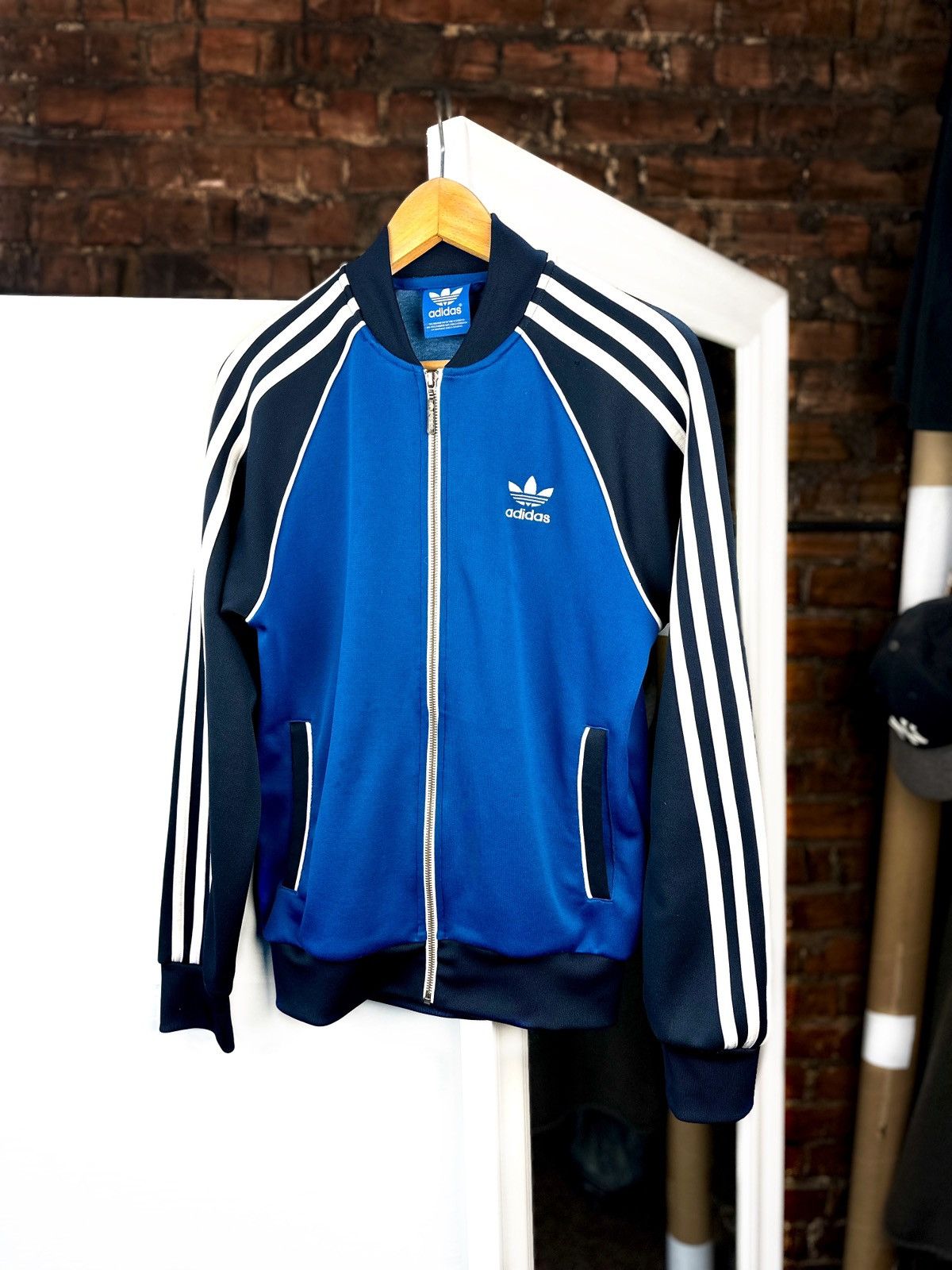 Adidas Mens Adidas Full Zip Light Bomber Jacket Blue Size US S / EU 44-46 / 1 - 1 Thumbnail