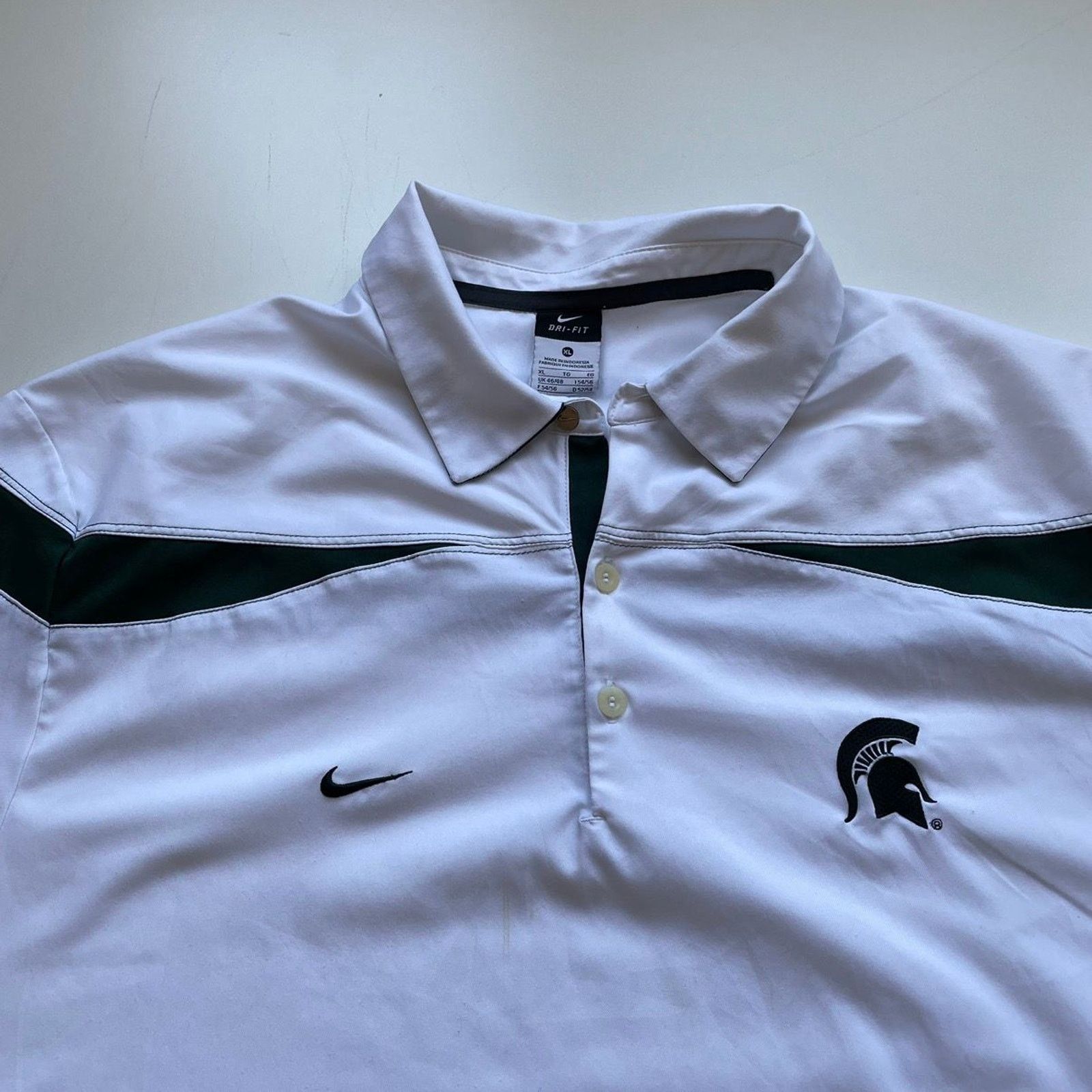 NCAA × Nike × Vintage Vintage Nike Michigan State Spartans NCAA Dri-Fit Shirt XL Size US XL / EU 56 / 4 - 2 Thumbnail