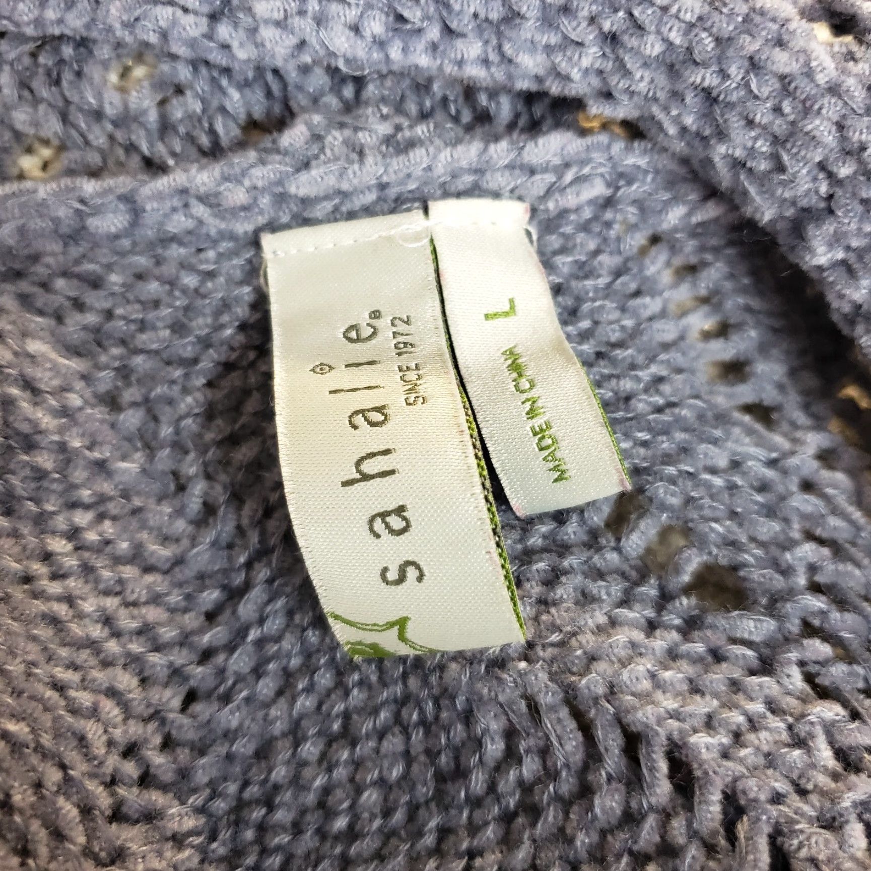Vintage Sahalie Cardigan Womens Open Front Knitted Chenille Purple Large Size L Knit Sweater Size L / US 10 / IT 46 - 6 Thumbnail
