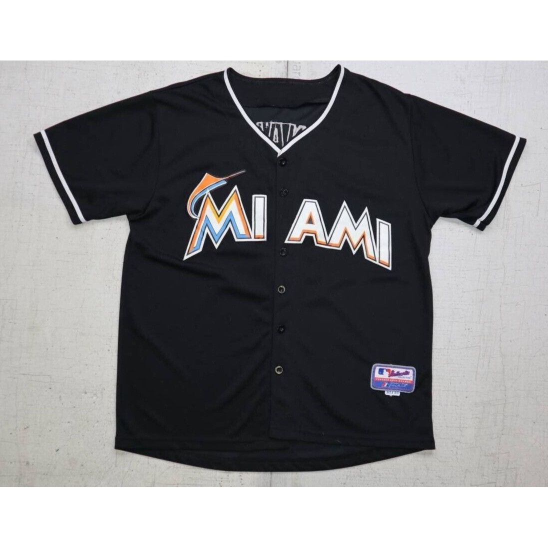 Majestic Jose Fernandez 16 Miami Marlins Black Jersey Majestic Sz 50 Grailed