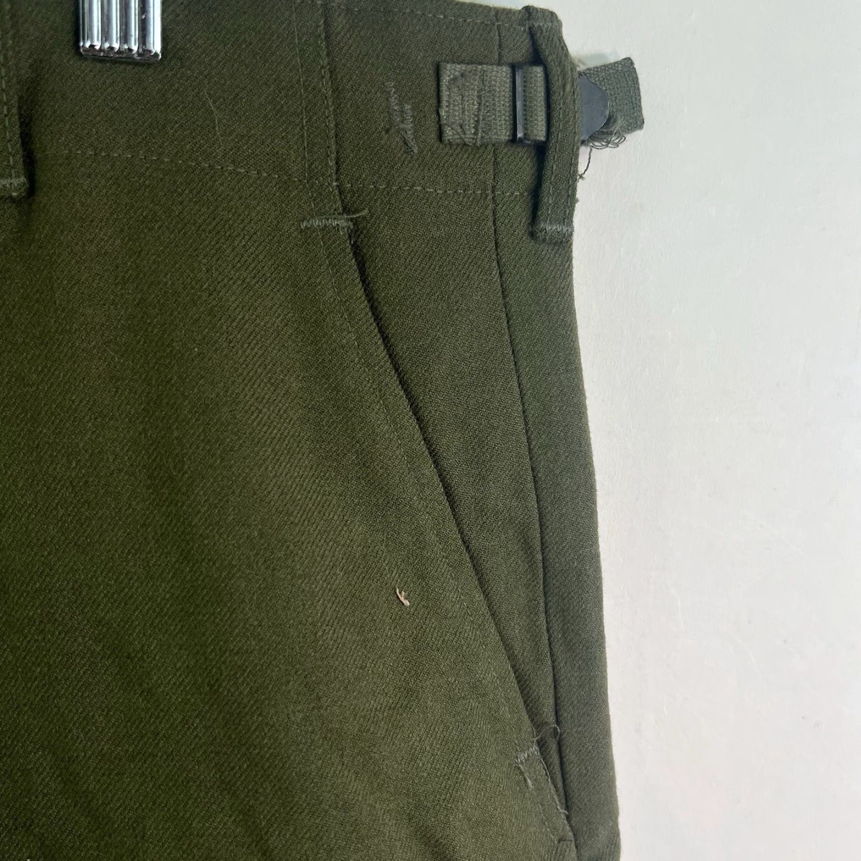 Vintage Vtg 1953 Wool M-1951 US Military Field Trouser Pants Mens MK Short 34x28.5 Green Size US 31 - 5 Thumbnail