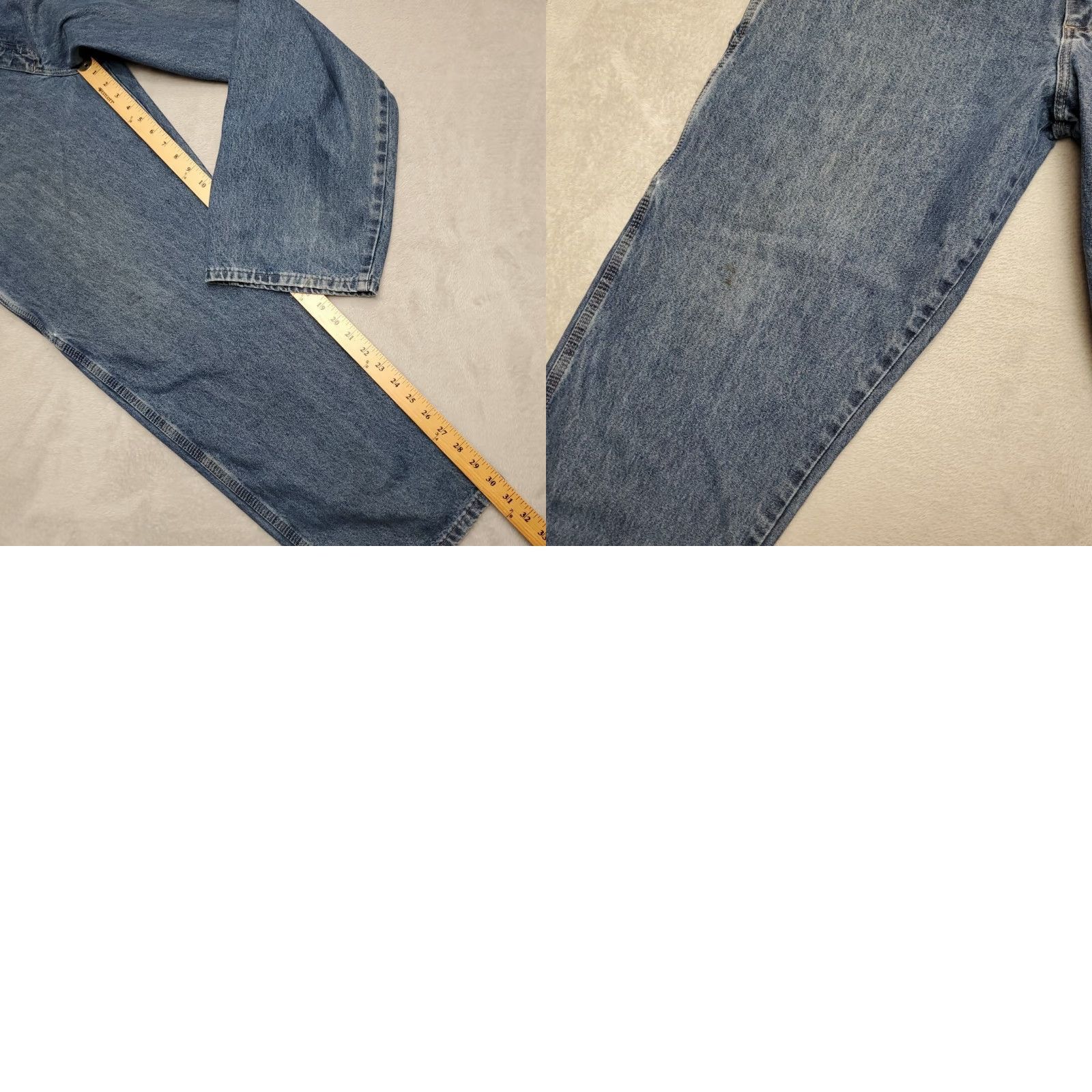Wrangler VINTAGE Wrangler Jeans Mens 36x30 Blue Denim Carpenter Cargo Relaxed Baggy Retro Pants Size US 36 / EU 52 - 9 Thumbnail