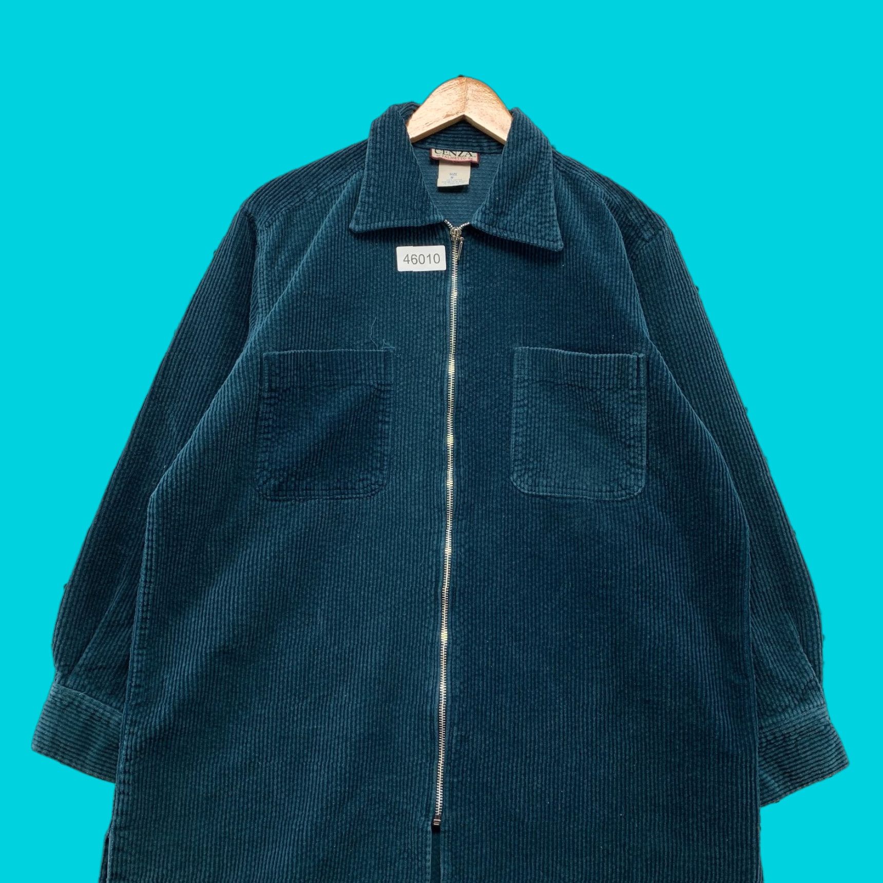 Vintage VINTAGE Cenza Jacket Womens Medium Corduroy Green Zip Size M / US 6-8 / IT 42-44 - 1 Thumbnail