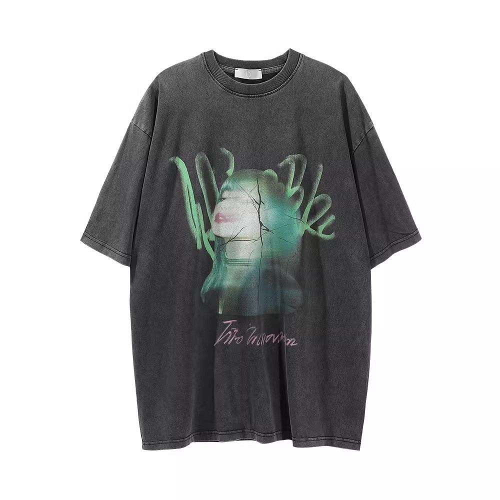 Band Tees × Vintage Men's hip-hop trendy street loose character print T-shirt Size US L / EU 52-54 / 3 - 1 Thumbnail