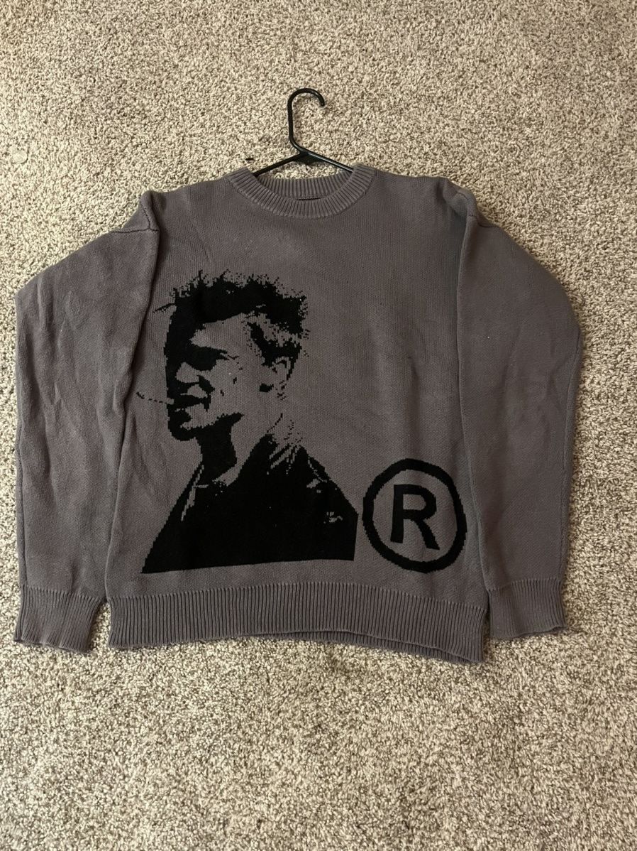 image of Joy Divizn "brad Pitt" Knitwear Sweater in Grey, Men's (Size Medium)