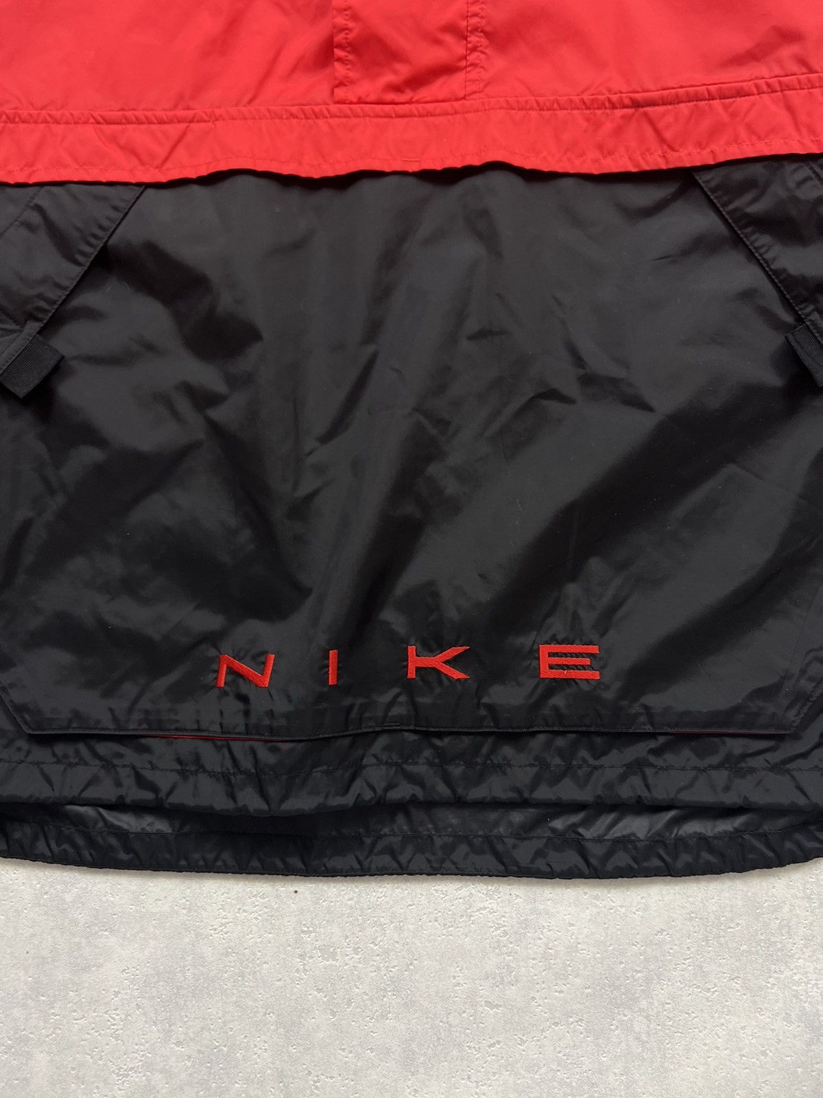 Nike 00’s NIKE RETRO HOODED ANORAK TRACK JACKET Y2K BIG LOGO RARE Size US L / EU 52-54 / 3 - 3 Thumbnail