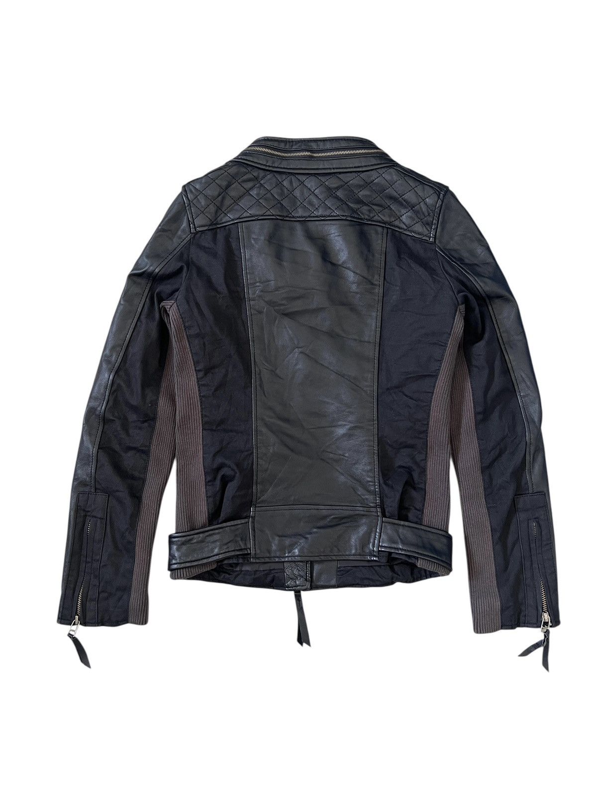5351 POUR LES HOMMES × Genuine Leather 5351 Pour Les Femmes Sheepskin Leather Riding Jacket Size S / US 4 / IT 40 - 2 Thumbnail