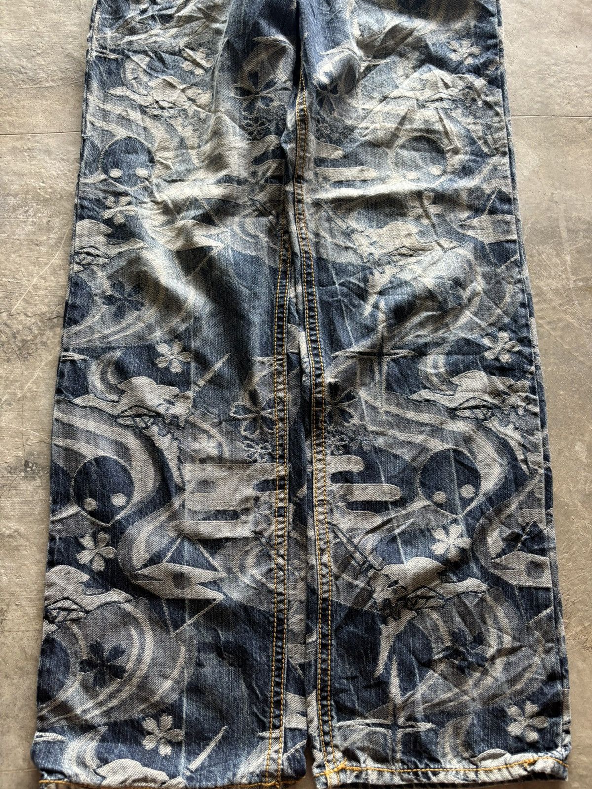 Japanese Brand SUPER RARE EVANGELION X NISHIKI JEANS ALL OVER EMBROIDERY Size US 32 / EU 48 - 14 Thumbnail