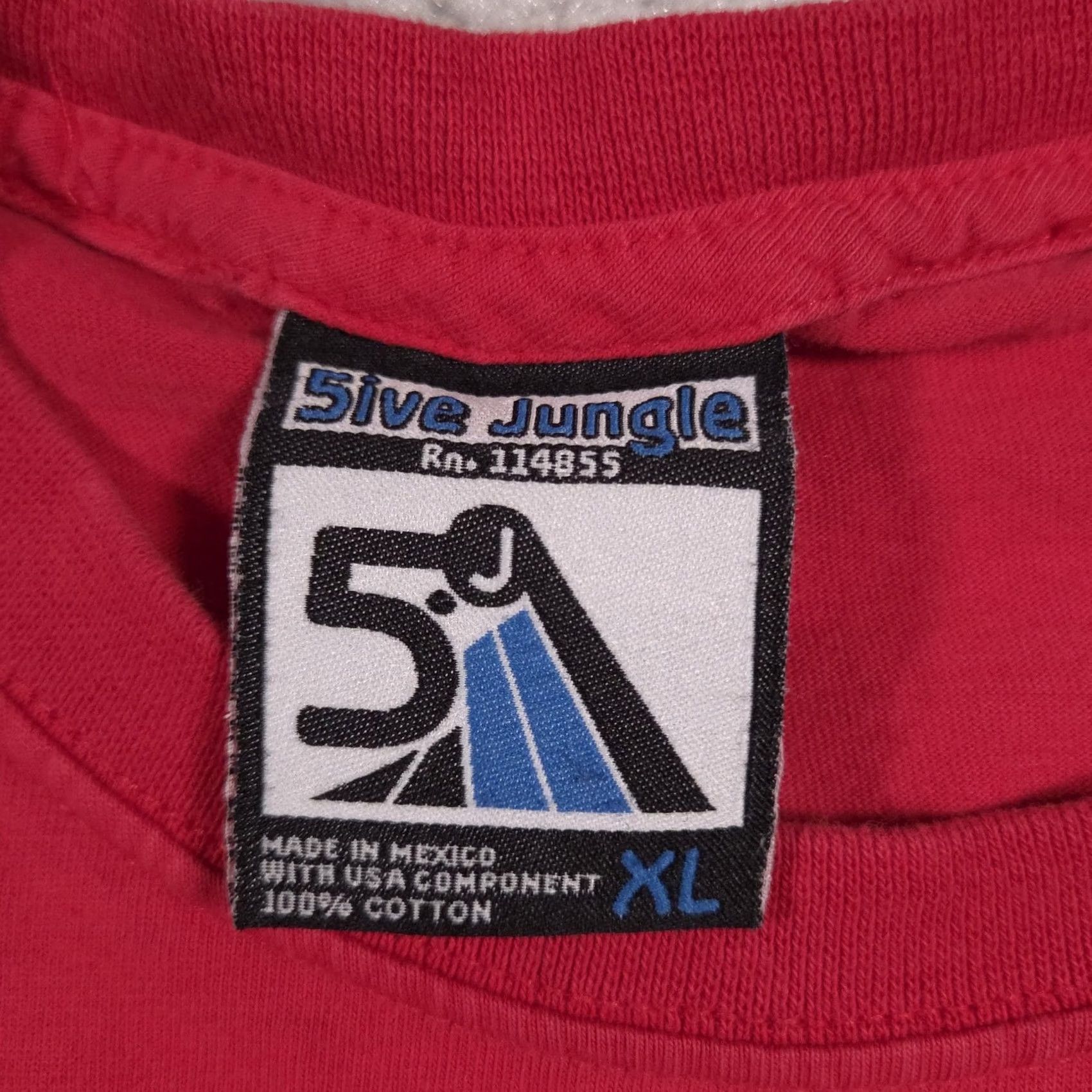 Vintage VINTAGE 5ive Jungle Shirt Mens XL Red I Got 5 On It Distressed Graphic 90s Tee Size US XL / EU 56 / 4 - 7 Thumbnail