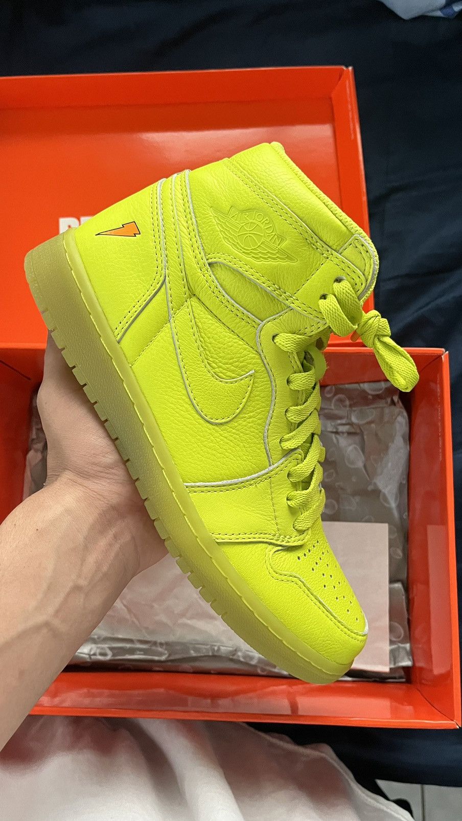 image of Air Jordan 1 "gatorade Cyber" Sample Shoes in Green, Men's (Size 8)