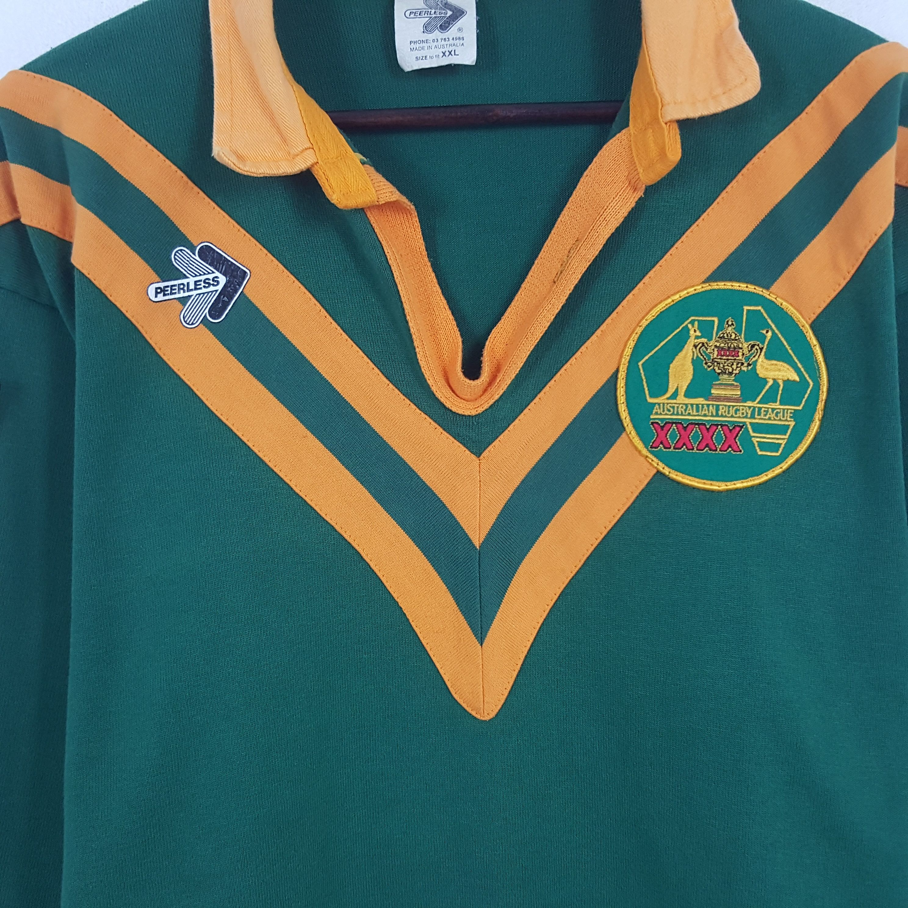Vintage Vintage Peerless Australia Rugby Polos Shirt Size US L / EU 52-54 / 3 - 2 Thumbnail