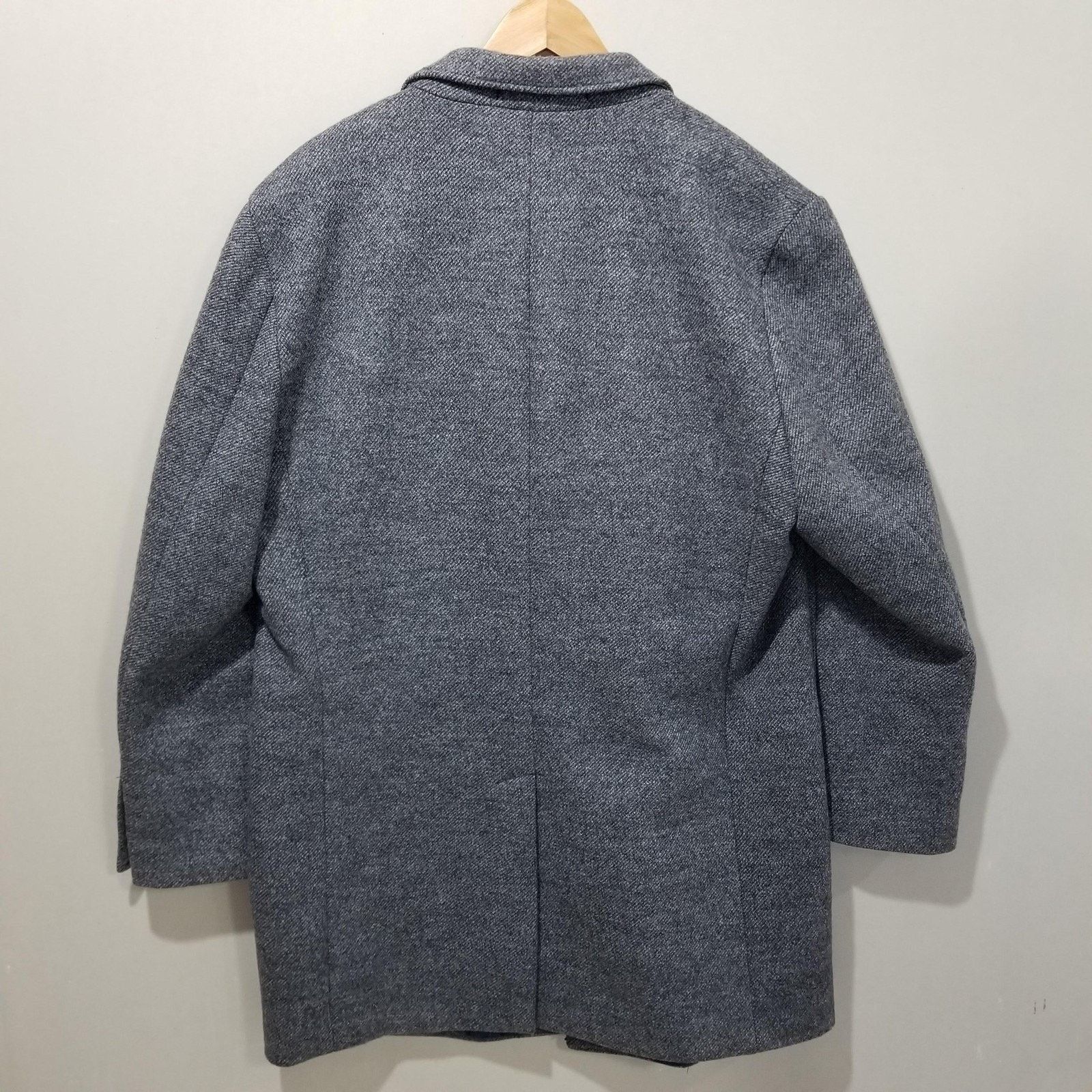 Other Enzo Tovare Coat 44 Gray Wool Blend Quilted Lined Overcoat Size US L / EU 52-54 / 3 - 2 Thumbnail