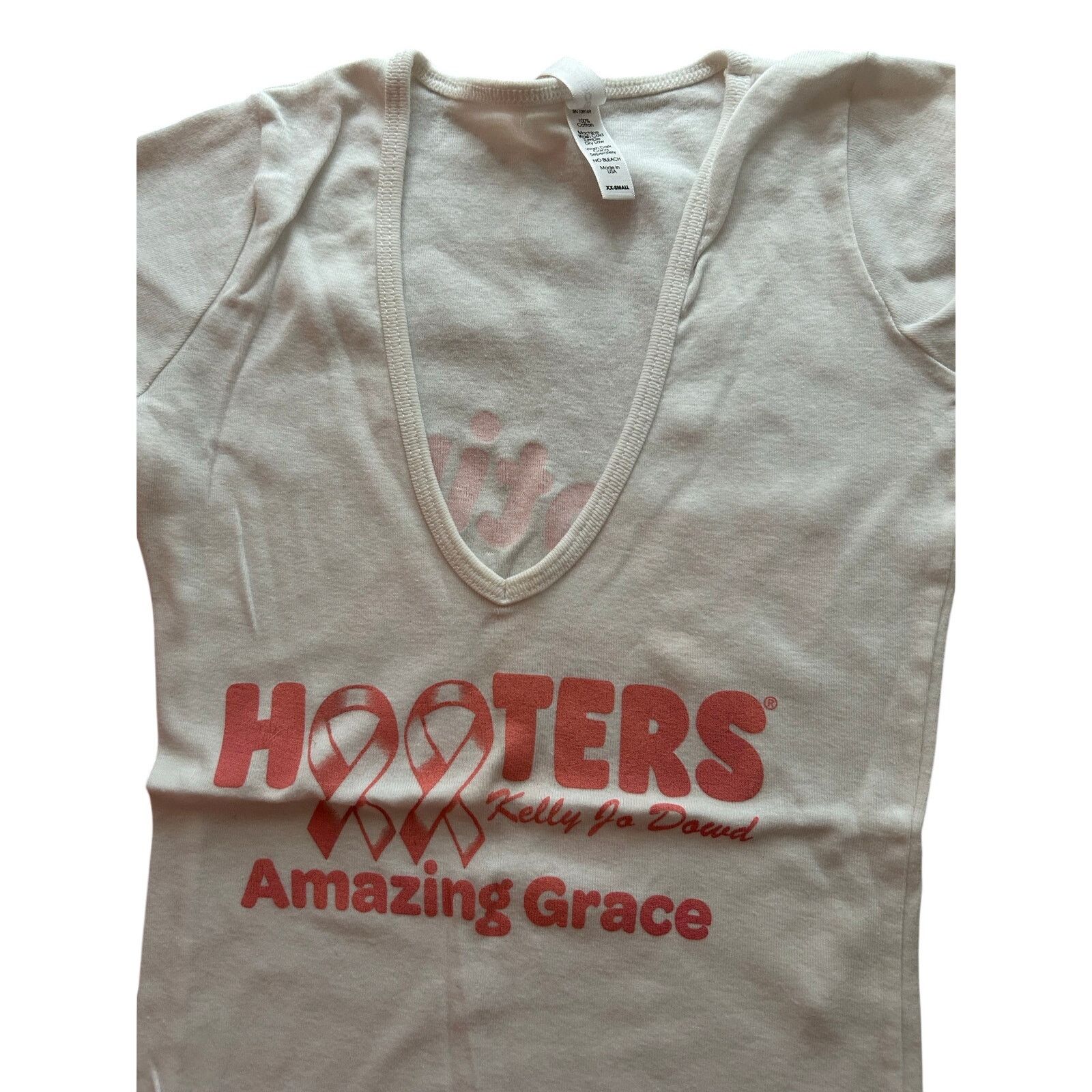 Other New Womens Hooters Girl Uniform Pink Ribbon Cancer Tee Xxs Size XXS / US 00 / IT 34 - 2 Thumbnail