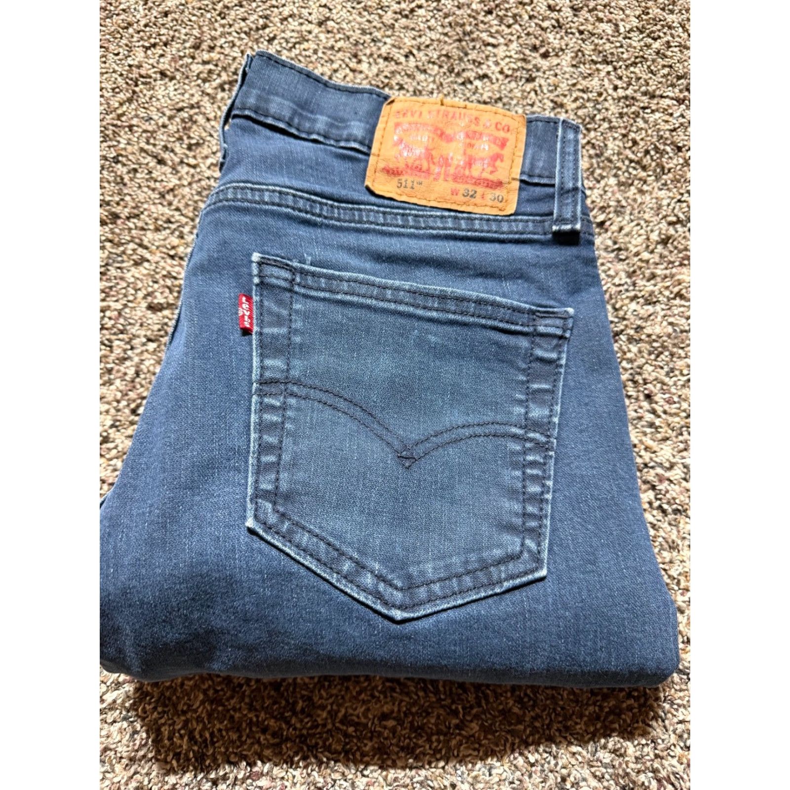 Levi's Levis 511 Slim Fit Jeans 32 Blue Denim 30 Inseam 5-Pocket Men Regular Size 32X30 Straight Rise Mid Size US 32 / EU 48 - 2 Thumbnail