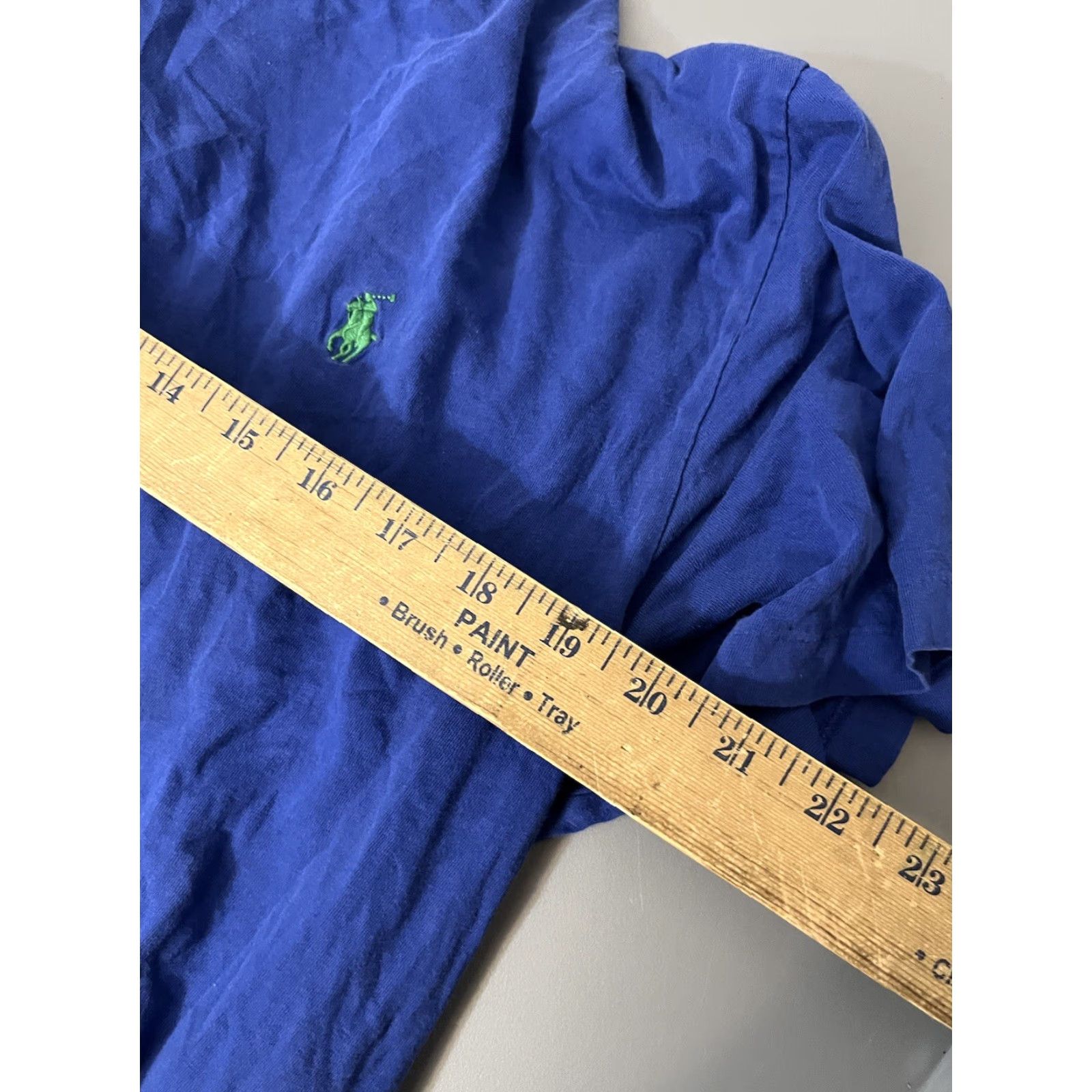 Polo Ralph Lauren VINTAGE Polo Ralph Lauren Crew Neck T-Shirt Logo Blue Adult Large Regular Fit Mens Size US L / EU 52-54 / 3 - 5 Thumbnail