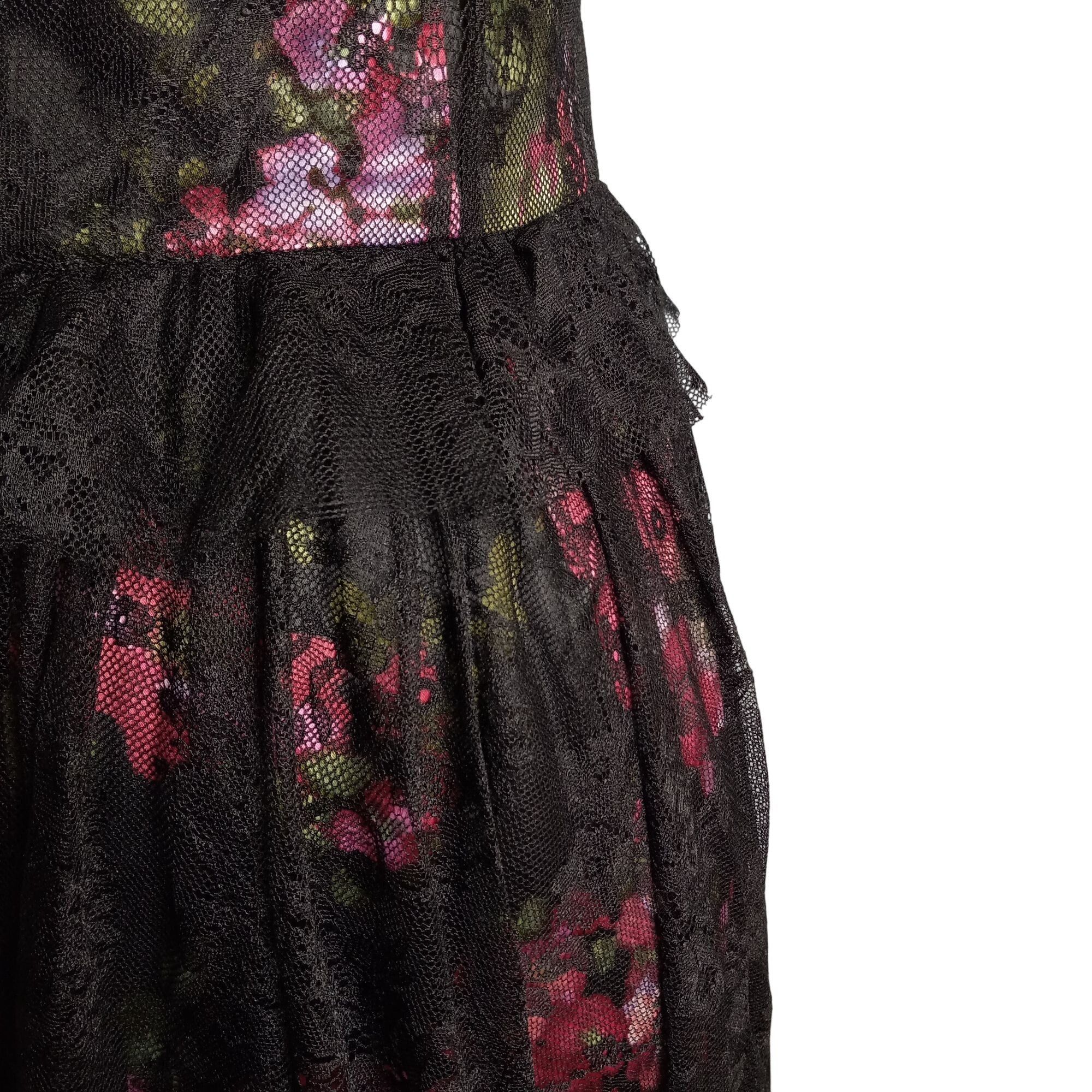 Marchesa Pearl By Georgina Chapman of Marchesa Size 4 Dress Black Flo Size S / US 4 / IT 40 - 10 Thumbnail
