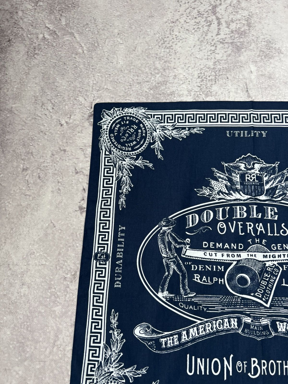 RRL Ralph Lauren Vintage Double RL (RRL) Bandana Americana Workwear Design Size ONE SIZE - 4 Thumbnail