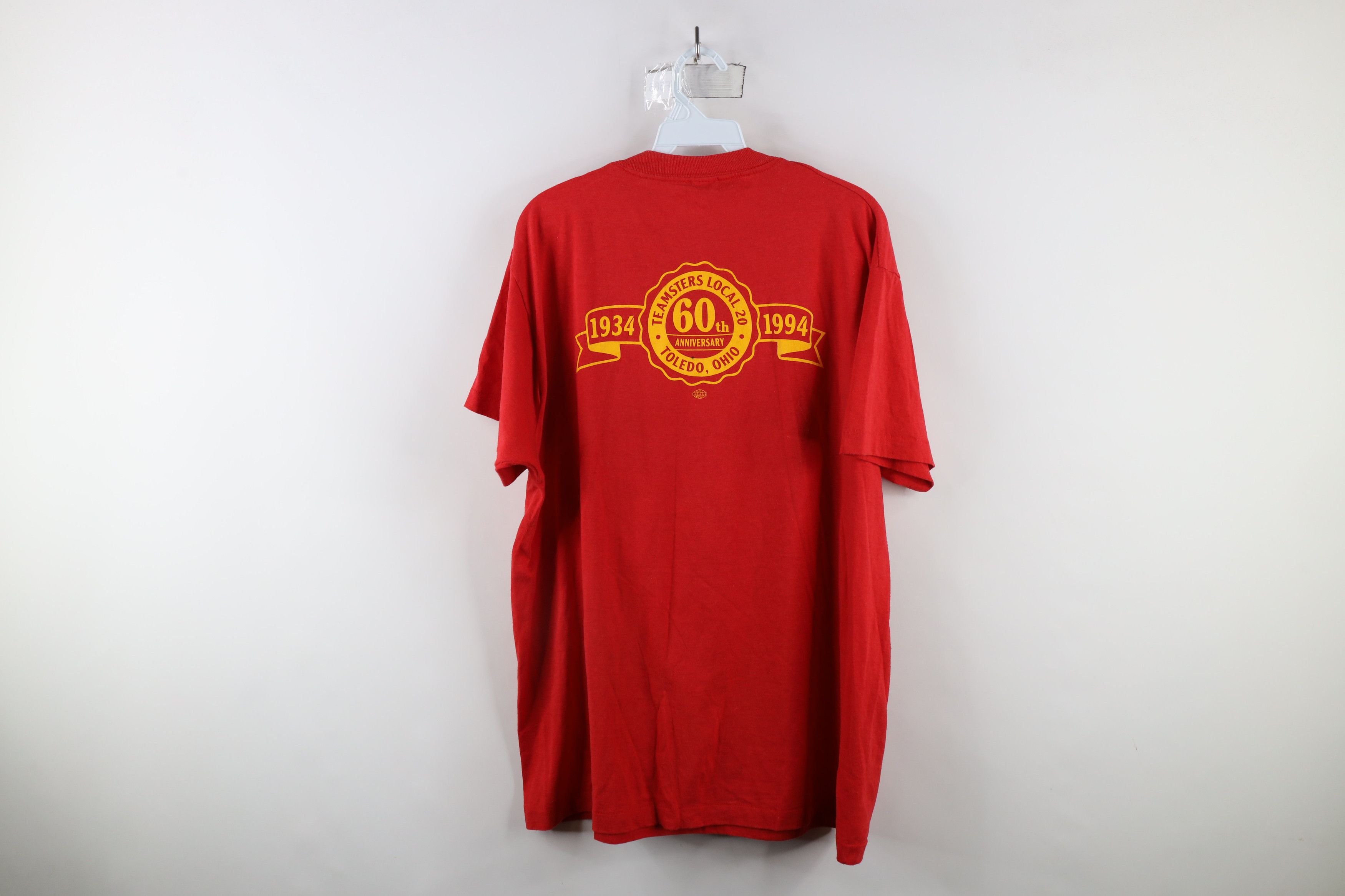 Vintage Vintage 90s 60th Anniversary Teamsters Local 20 T-Shirt USA Size US XXL / EU 58 / 5 - 10 Thumbnail