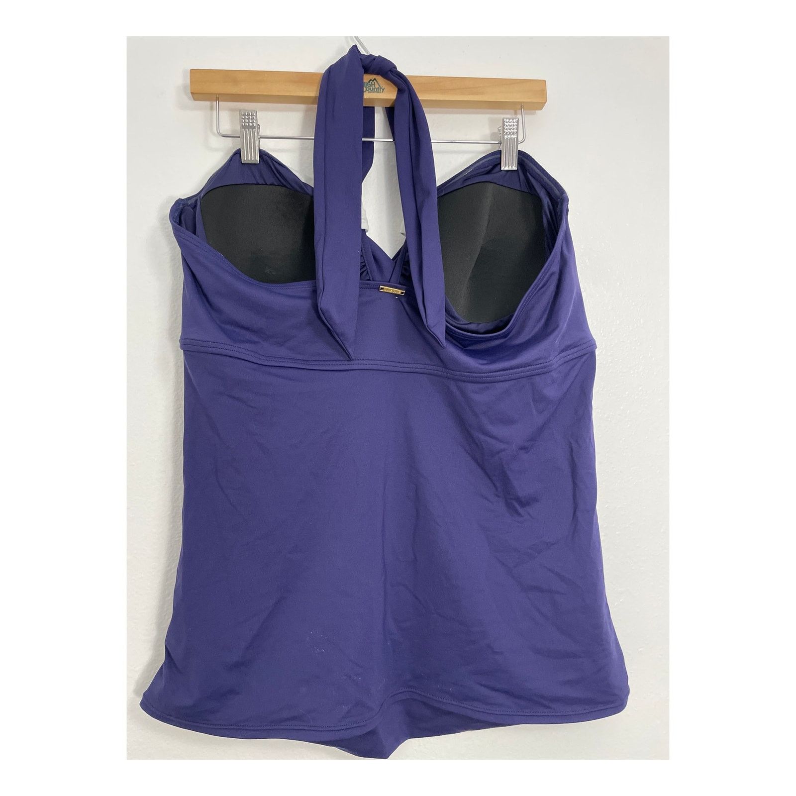 Other Anne Cole Contrast Trim Halter Tankini Swimsuit Top 22W Size XXL / US 16-18 / IT 52-54 - 4 Thumbnail