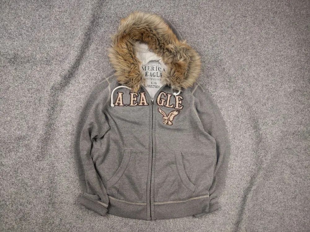 Vintage American Logo Zip Fur Hoodie Y2K if six was nine LGB