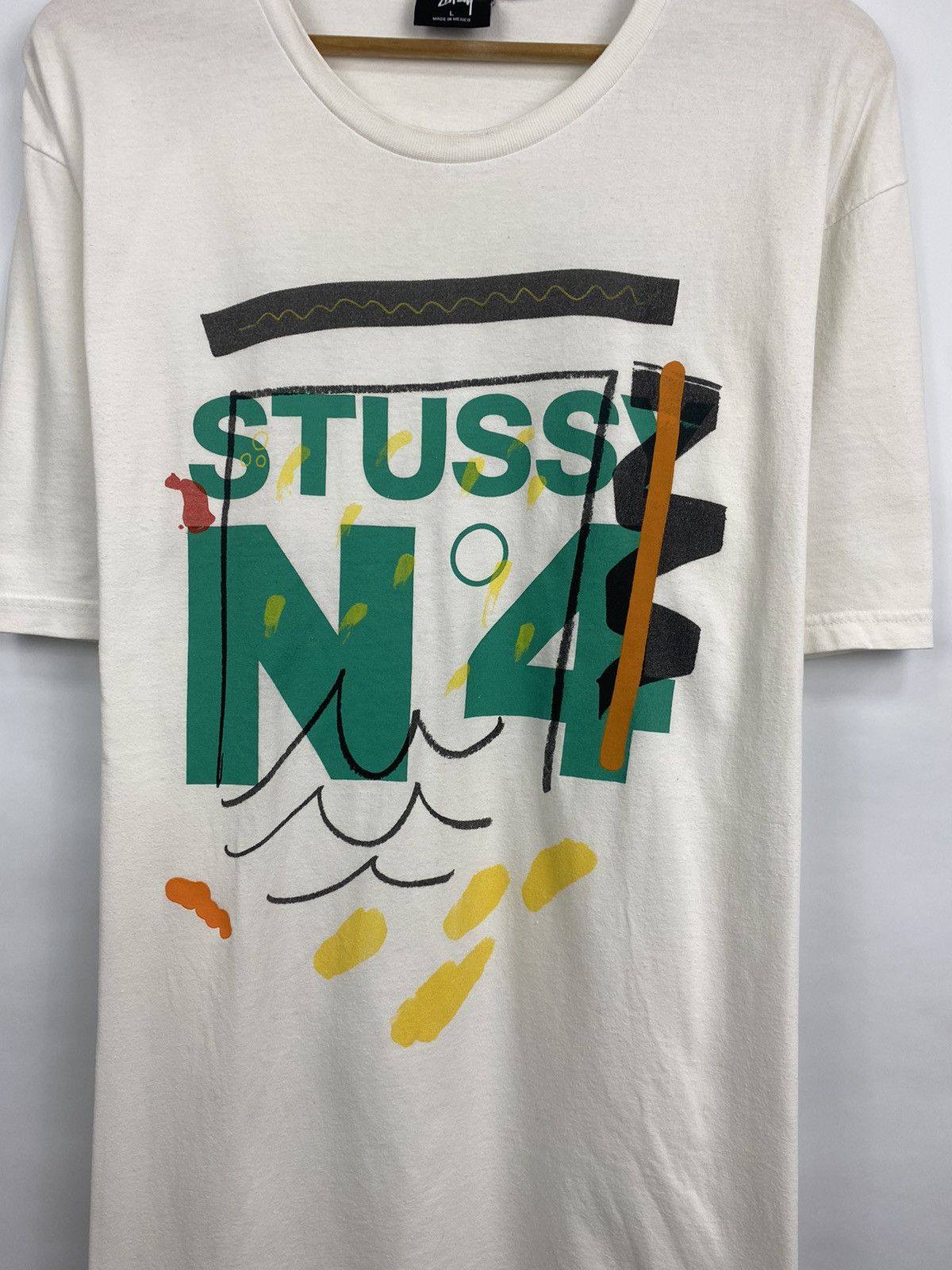 Stussy × Vintage 🇺🇸 Vintage Stussy 4 Art Peace Old School t-shirt rare retro Size US L / EU 52-54 / 3 - 3 Thumbnail