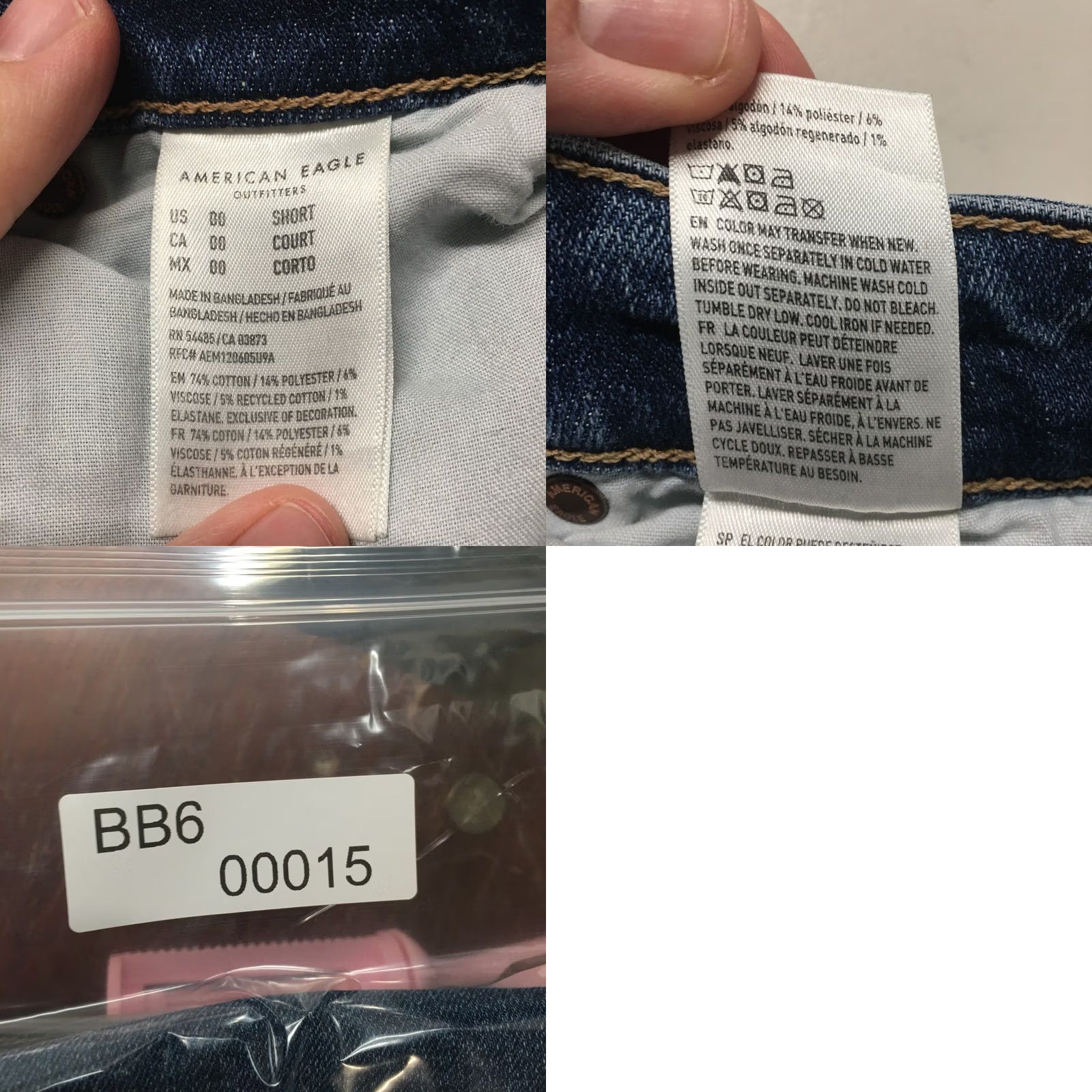 American Eagle Outfitters American Eagle Jeans Womens 00 Short Medium Blue Straight Leg Zip Fly Denim Size 24" / US 00 / IT 34 - 10 Thumbnail