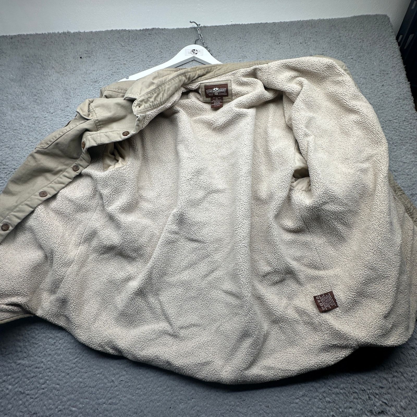 Levi's Levis Button Twill Sherpa Fleece Lined Shirt Men XXL Shacket Size US XXL / EU 58 / 5 - 12 Thumbnail