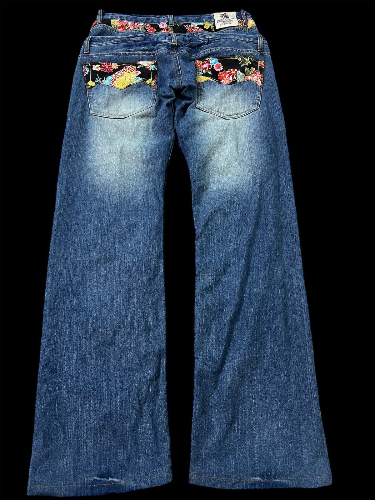 Japanese Brand DOMINATE HANDCRAFTED DOUBLE WAIST FLOWER JEANS RARE Size US 30 / EU 46 - 2 Thumbnail