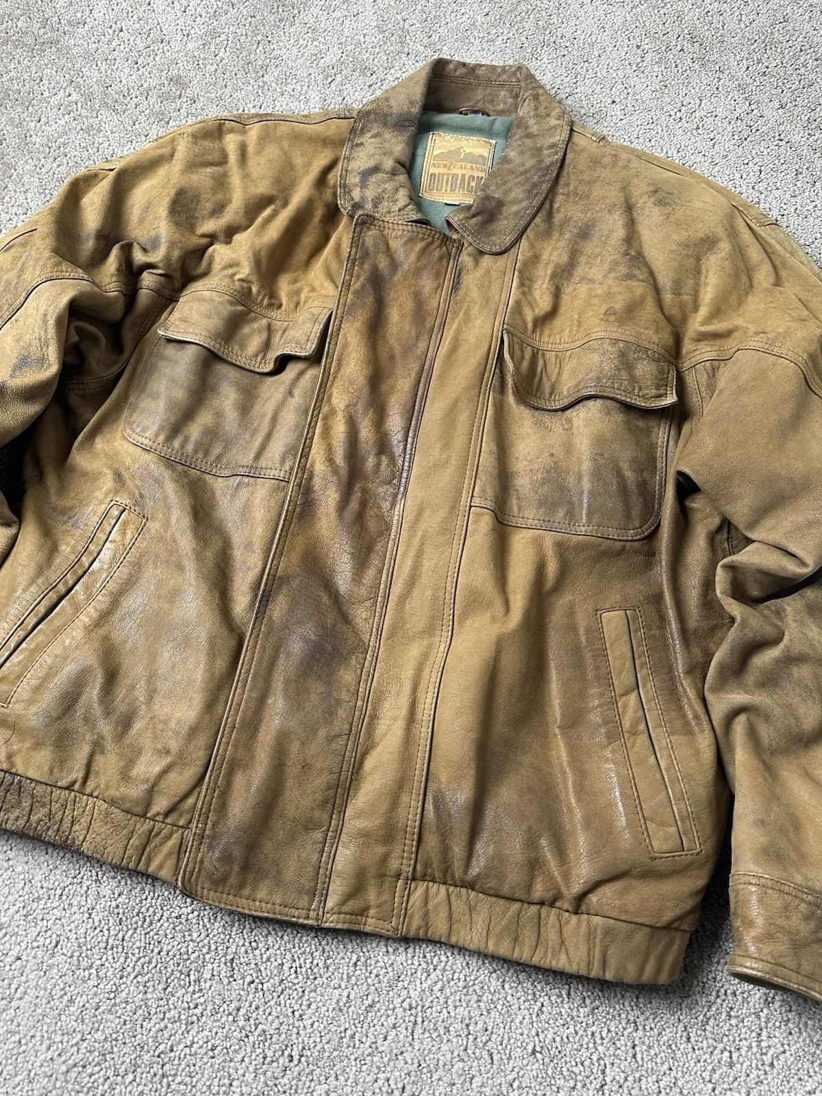 New Zealand Outback Mens Leather New Zealand Outback Jacket Korea Size 42 (L/XL) Size US L / EU 52-54 / 3 - 3 Thumbnail