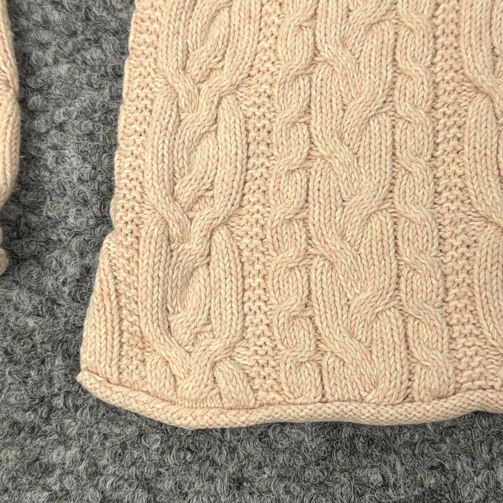 Ralph Lauren Lauren Ralph Lauren Sweater Womens Large Light Pink Cable Knit Cotton Pullover Size L / US 10 / IT 46 - 6 Thumbnail
