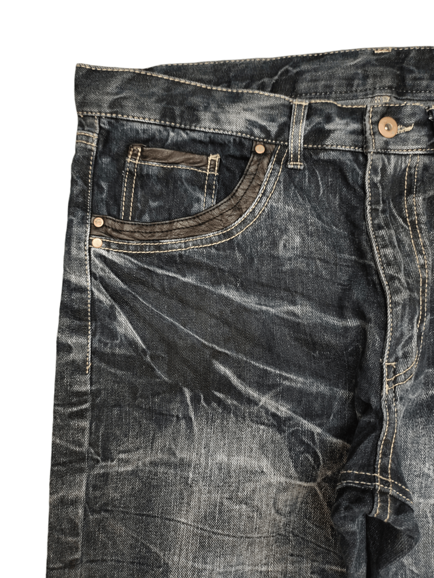 Kapital Copper Smith Embroidered Wings Faded Clawmark Jeans Regular Size US 35 - 12 Thumbnail