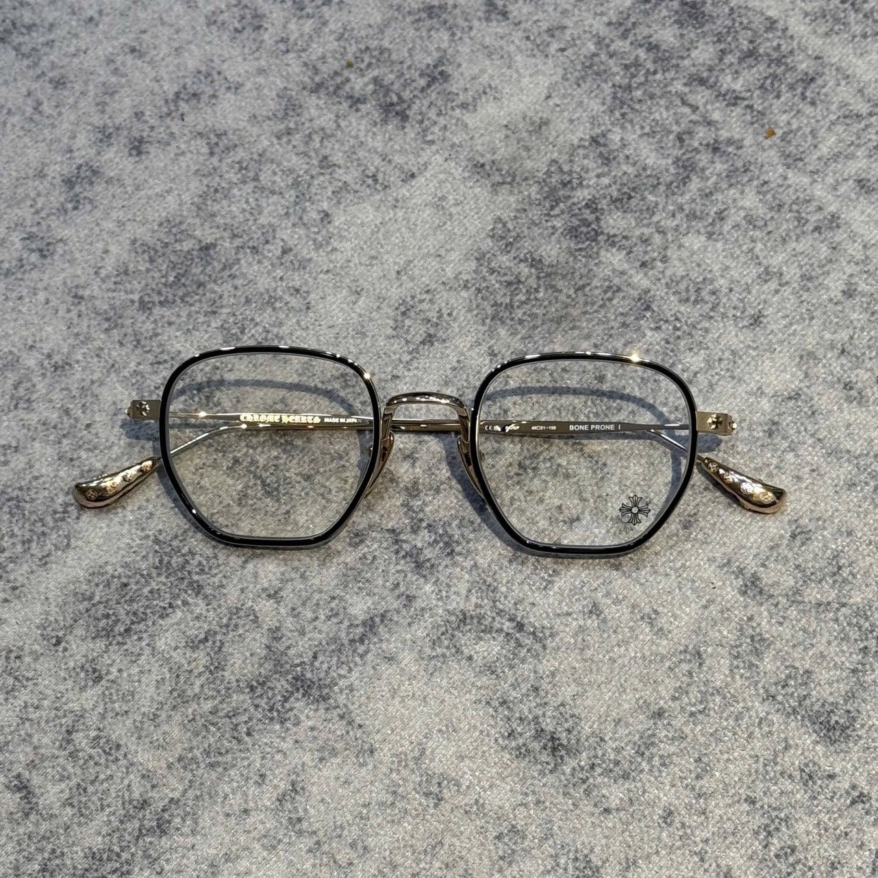 Chrome Hearts CHROME HEARTS BONE PRONE I BLACK/GOLD PLATED Size ONE SIZE - 7 Thumbnail