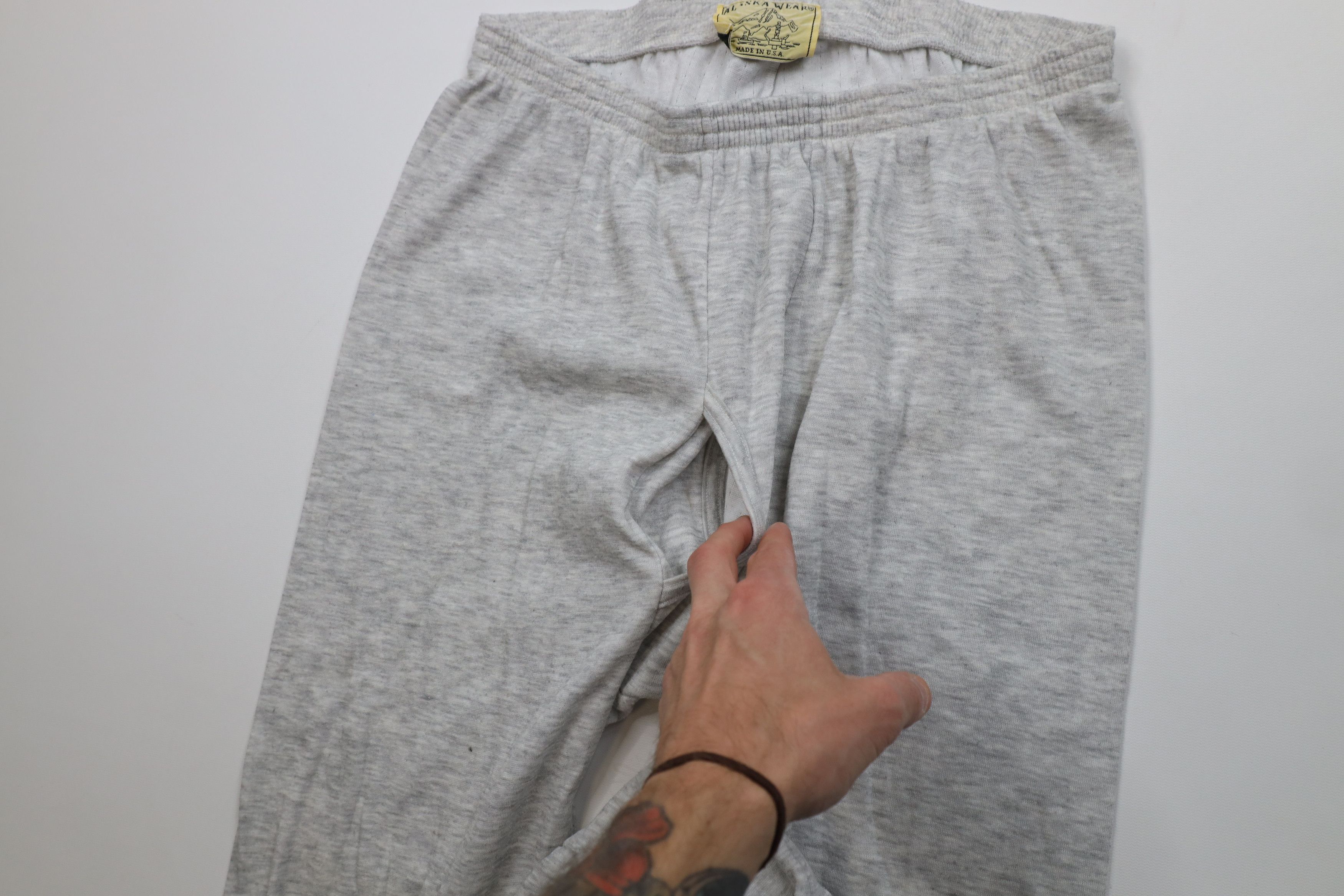 Vintage Vintage 90s Streetwear Double Wall Thermal Knit Pants USA Size US 38 / EU 54 - 6 Thumbnail