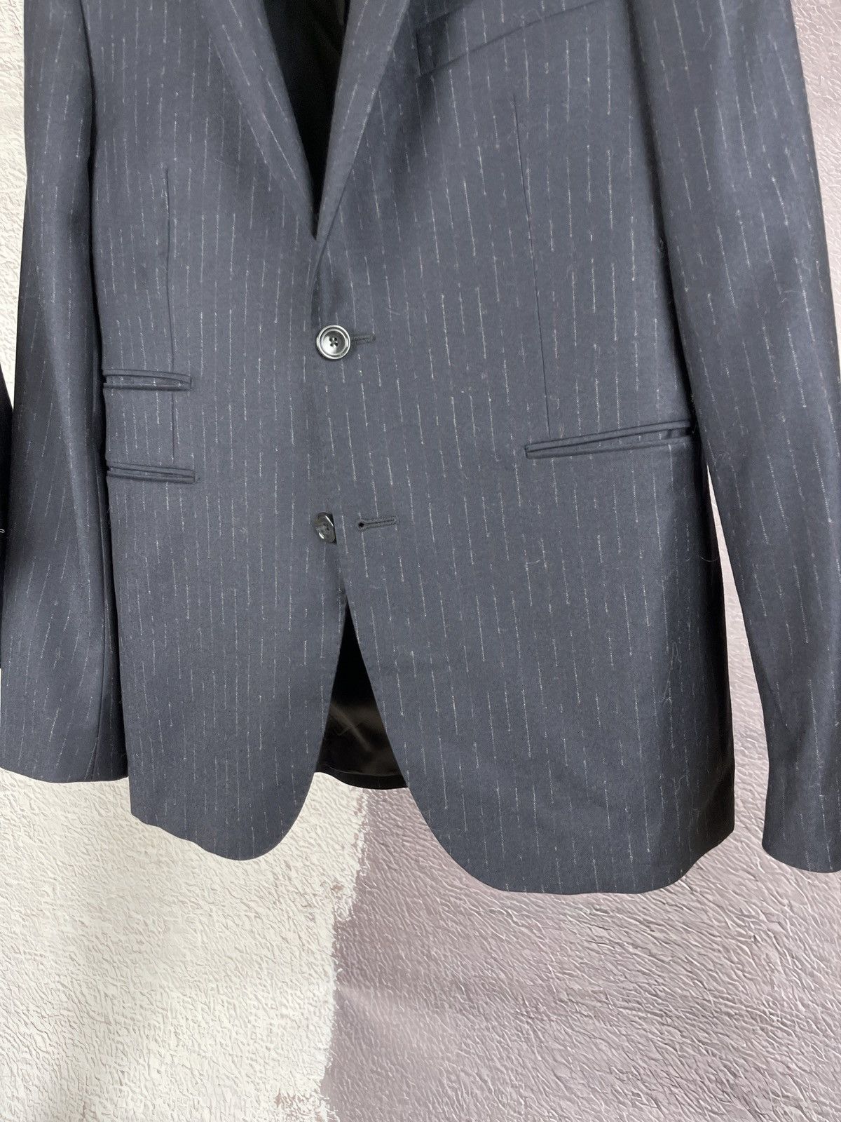 Tagliatore Tagliatore Reda navy blue striped wool super 100s 2 pcs suit Size 36R - 6 Thumbnail
